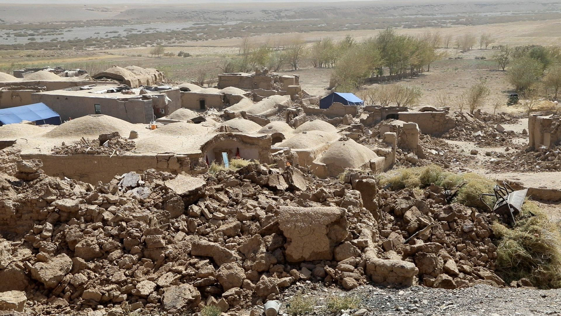 A view of houses damaged by an earthquake, in Herat province in Afghanistan October 8, 2023. 