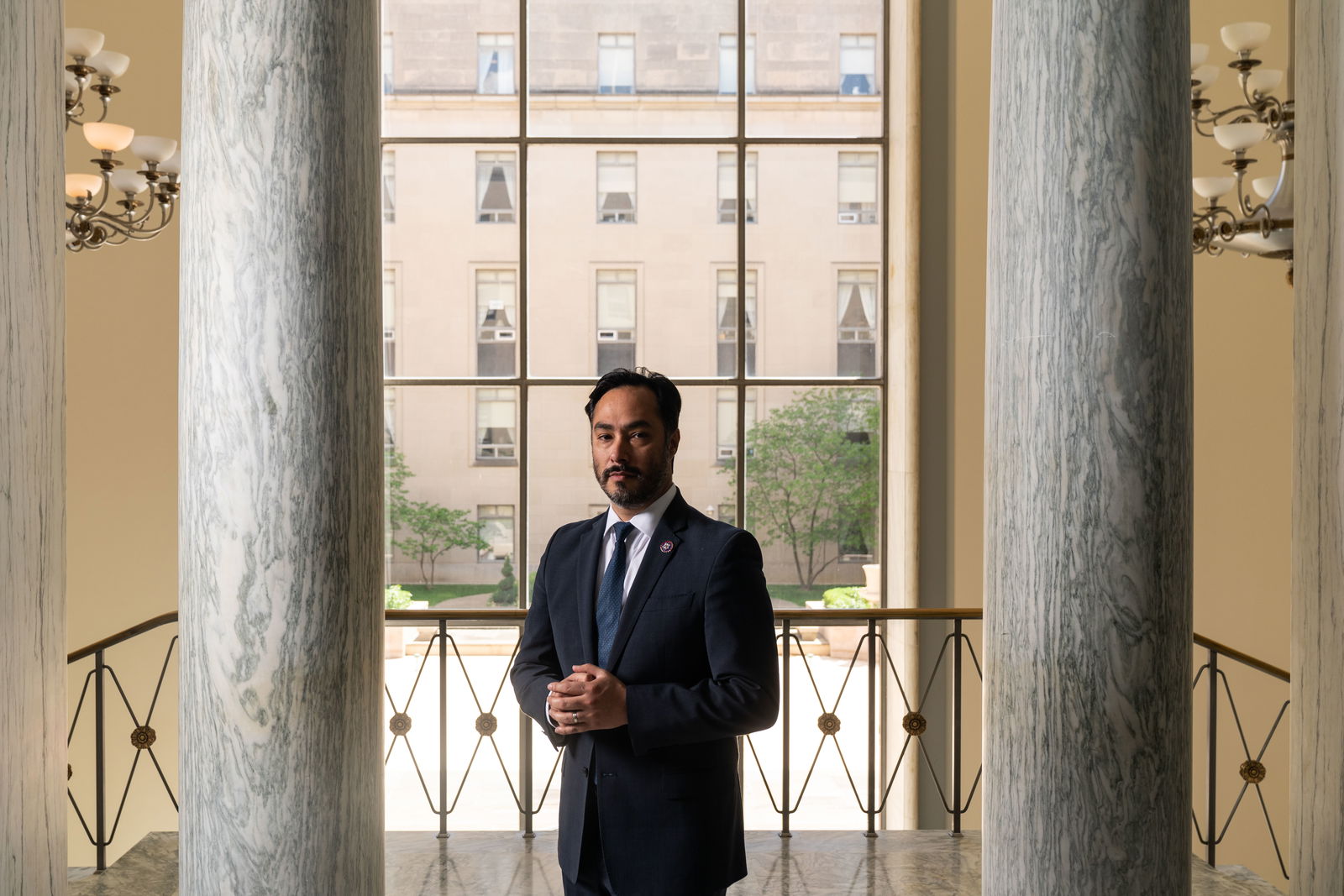 Rep. Joaquin Castro, D-Texas, poses for a portrait in the Rayburn House Office Building on May 13, 2021, in Washington, D.C. (Kent Nishimura/Los Angeles Times/TNS)