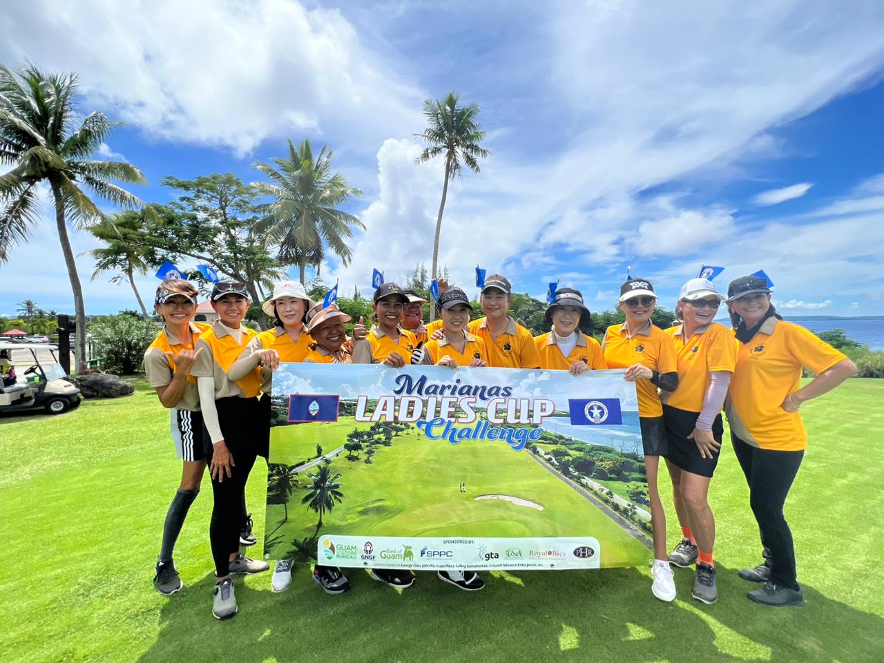 Team Saipan members pose for a photo during the 8th Annual Marianas Ladies Cup Challenge held over the weekend at Coral Ocean Resort.
