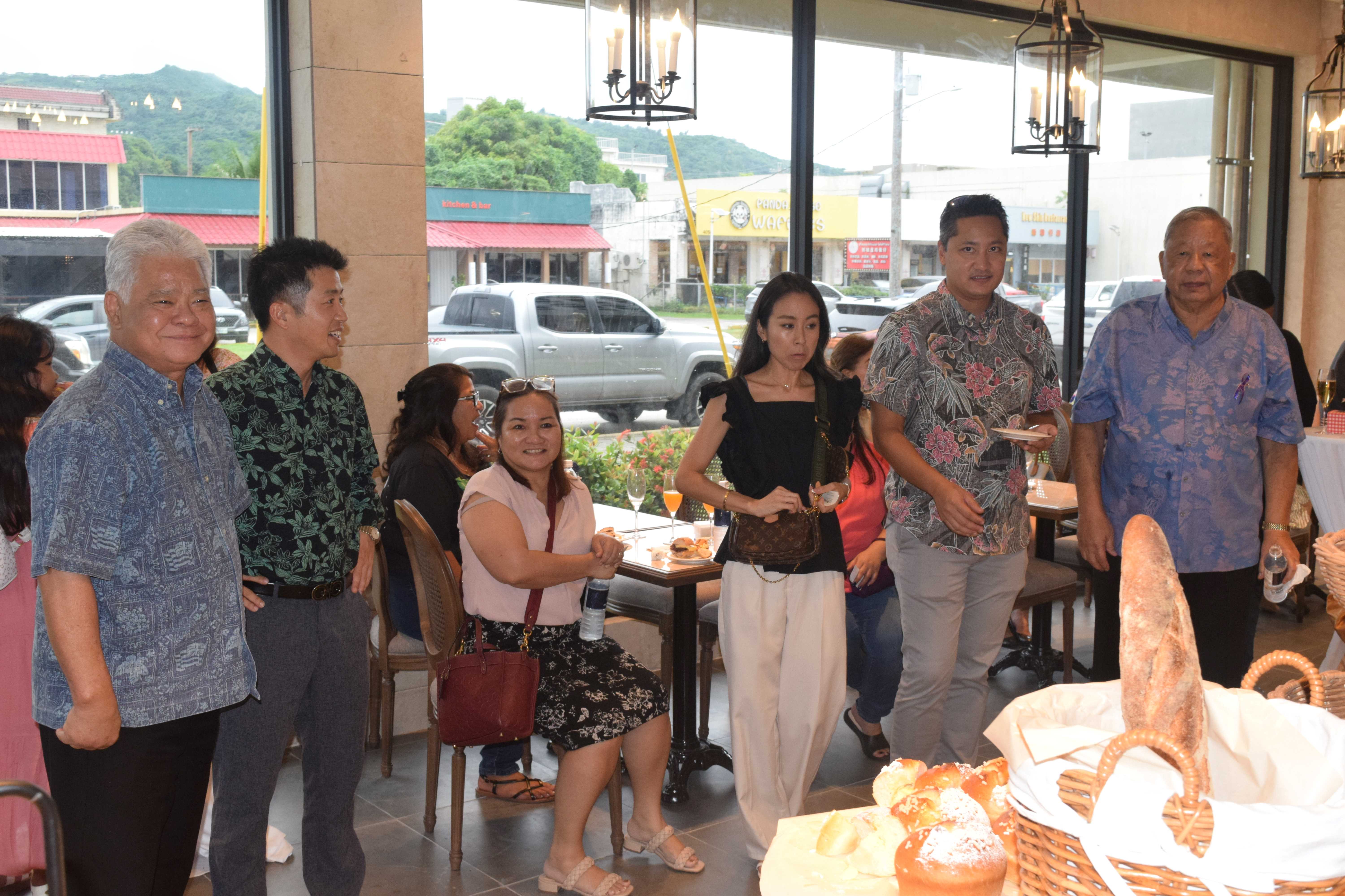 Gov. Arnold I. Palacios, left, Lt. Gov. David M. Apatang, right, MVA Managing Director Christopher Tenorio, and E-Land Group Chief Executive Officer Brian Shin, second left.
