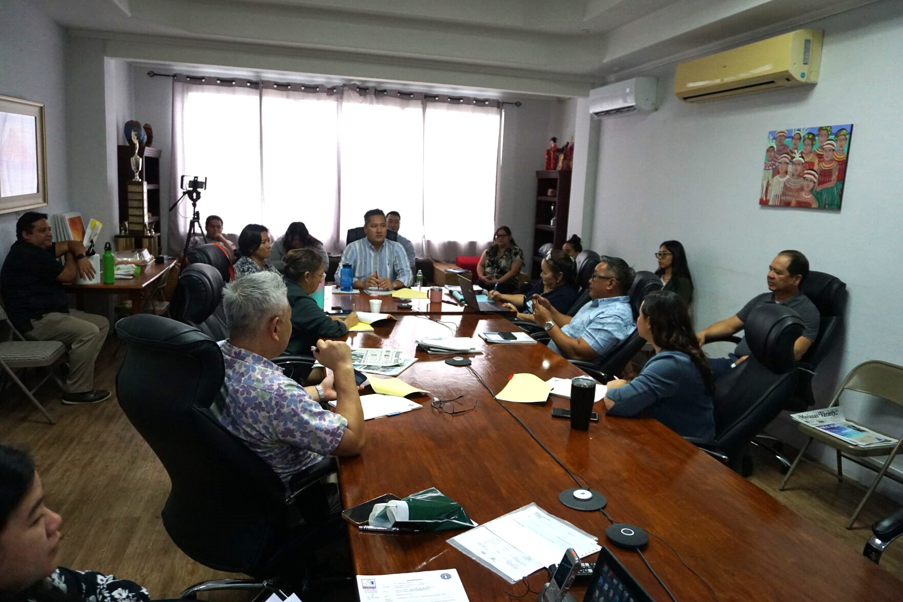 The Marianas Visitors Authority board conducts a meeting on Thursday, Oct. 12, 2023.      