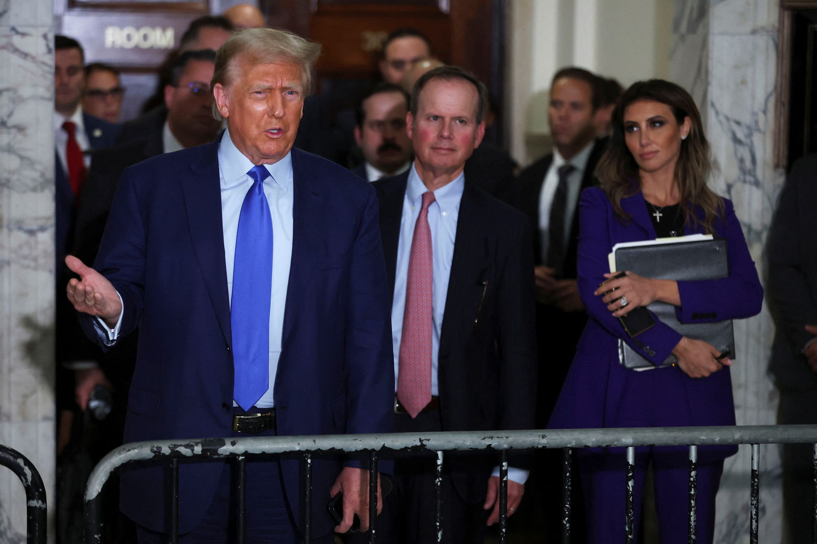 Former U.S. President Donald Trump attends the Trump Organization civil fraud trial, in New York State Supreme Court in the Manhattan borough of New York City, U.S., October 24, 2023. 