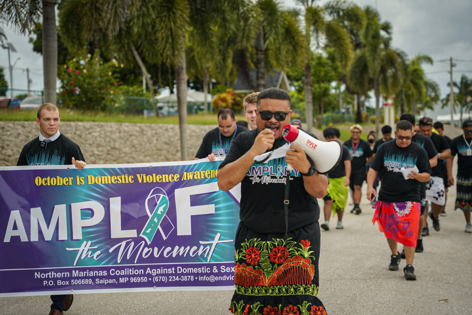 A snapshot from last year's Men's Walk Against Domestic Violence.