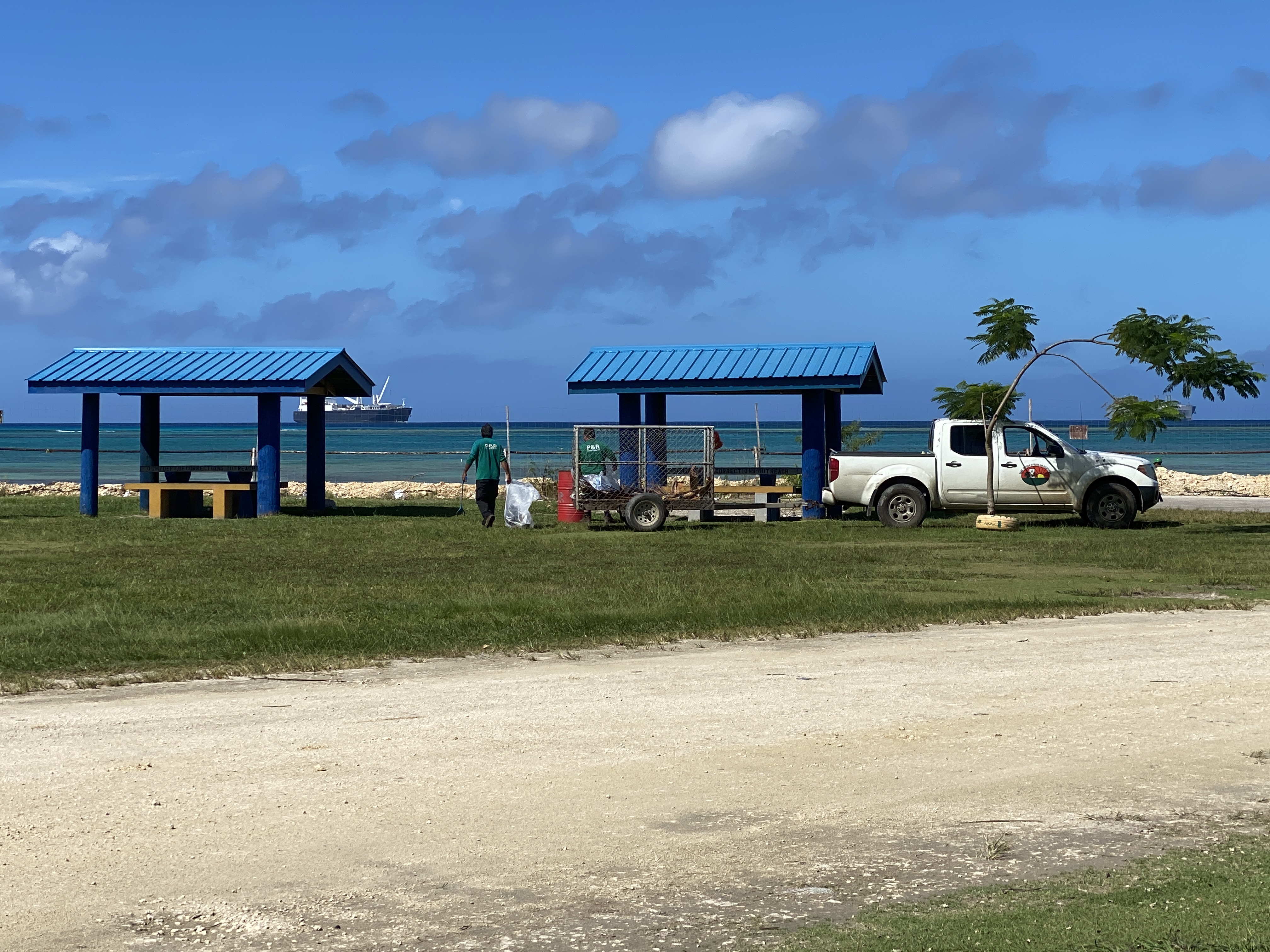 Division of Parks and Recreation staff work seven days a week and manage the waste of areas such as this location just south of the Garapan Fishing Base.