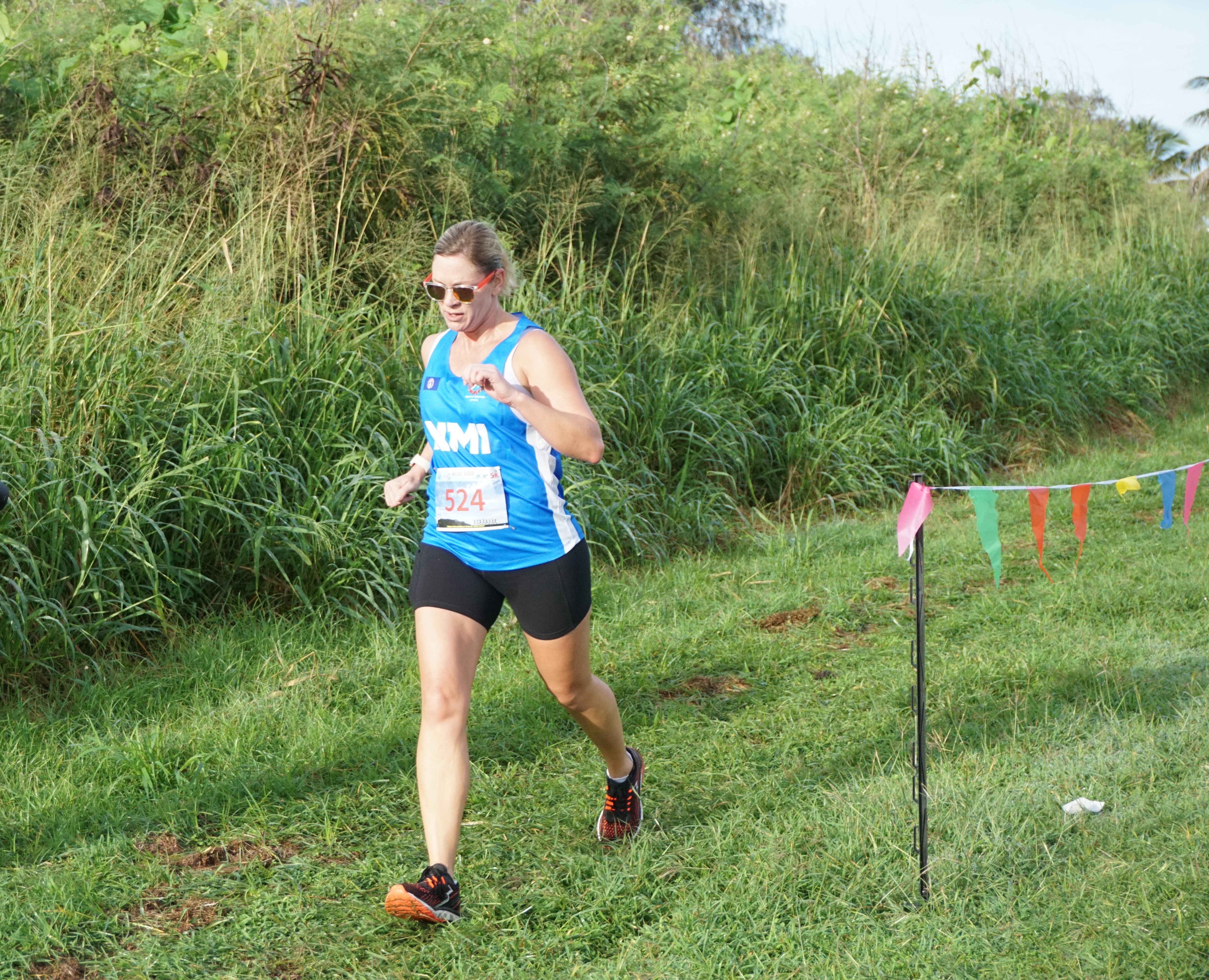 Savannah Grant finishes third in the women's open division Gecko 5000  on Saturday at  Banzai Cliff.