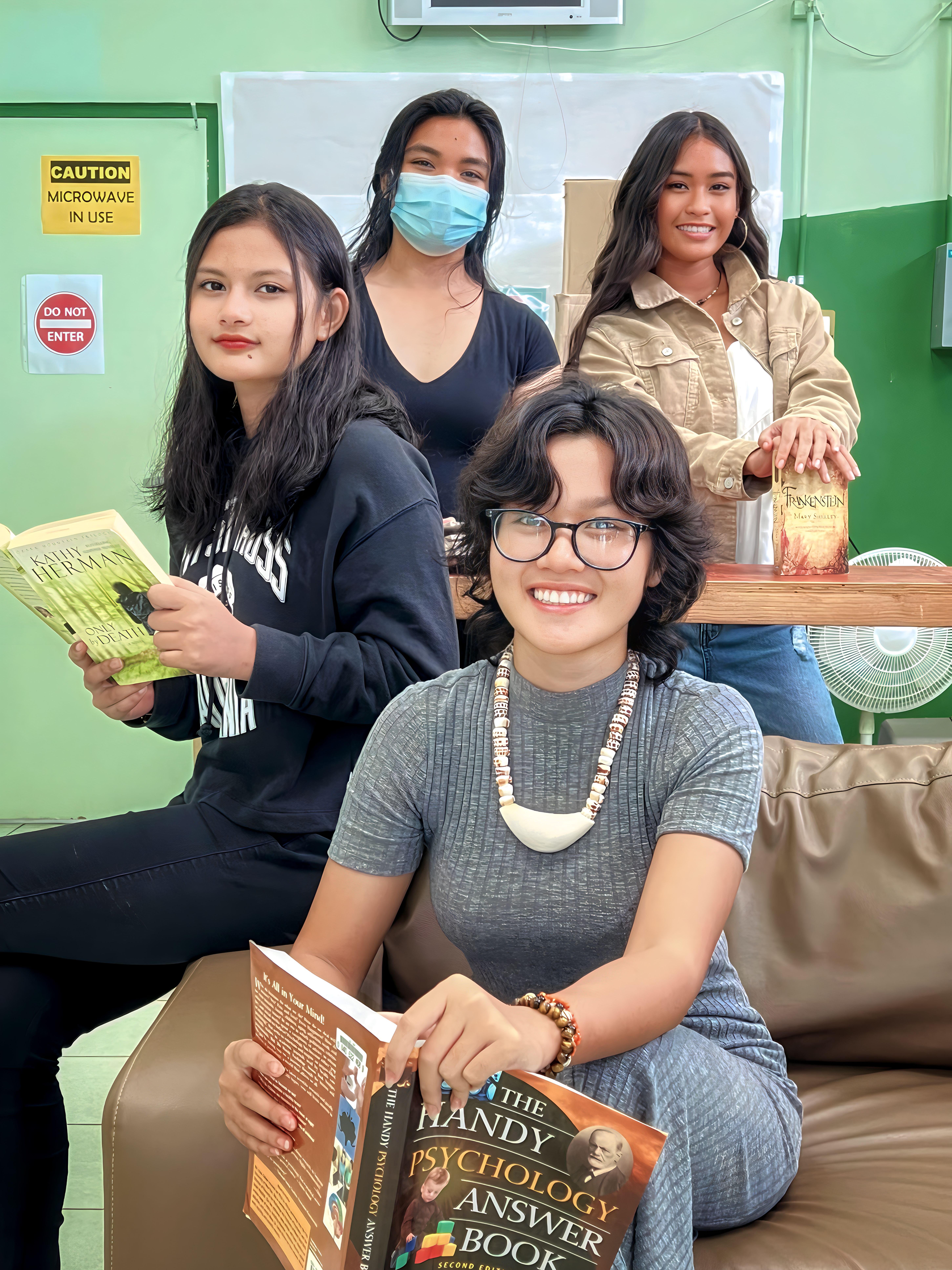 Four of Saipan Southern High Schools AP scholars: Ye Z. Sablan, Shamira Sulayman, Danielle Formalejo, and  Gracie Reign Mendiola.  