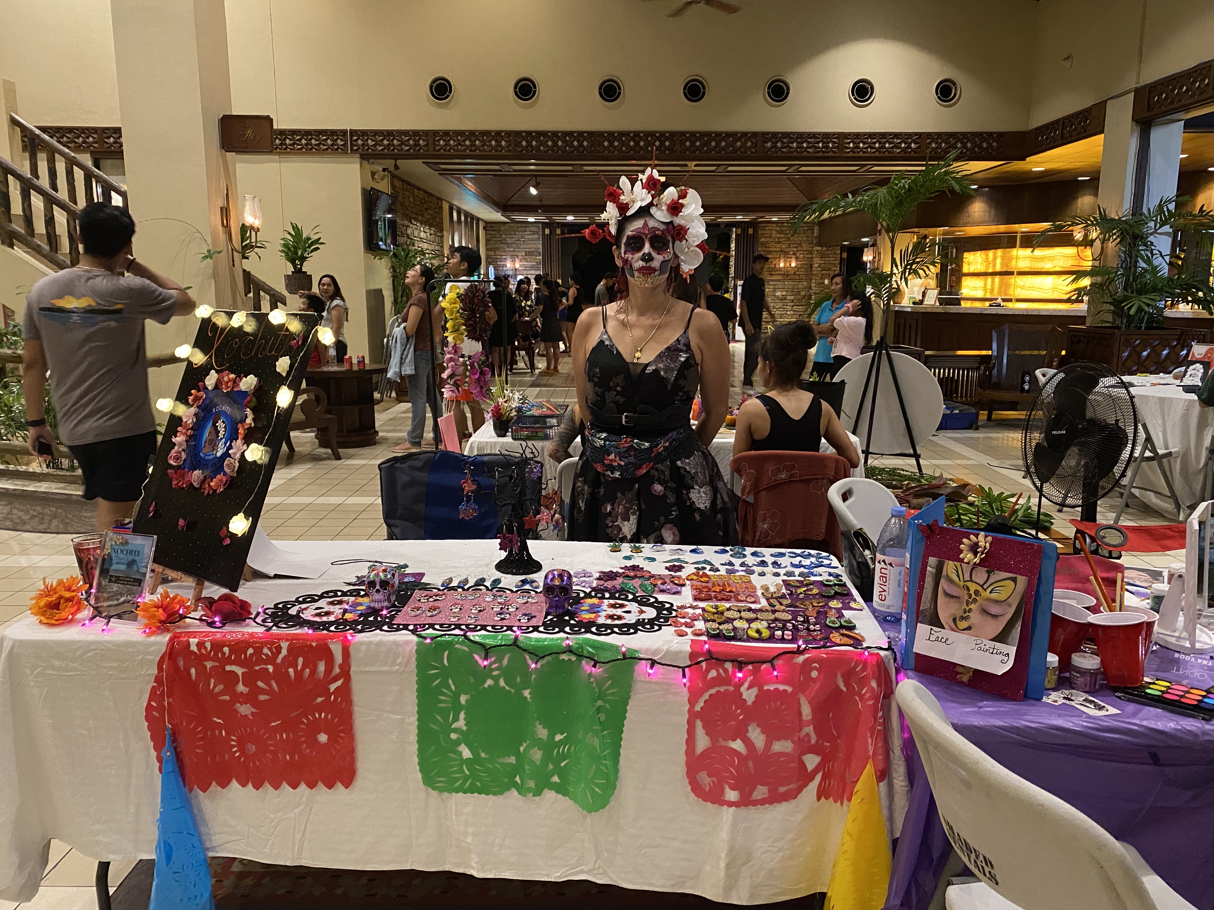 Veronica Arriola, who operates Xochitl, was at the Spirit Night Market selling items made out of polmer clay and resin.
