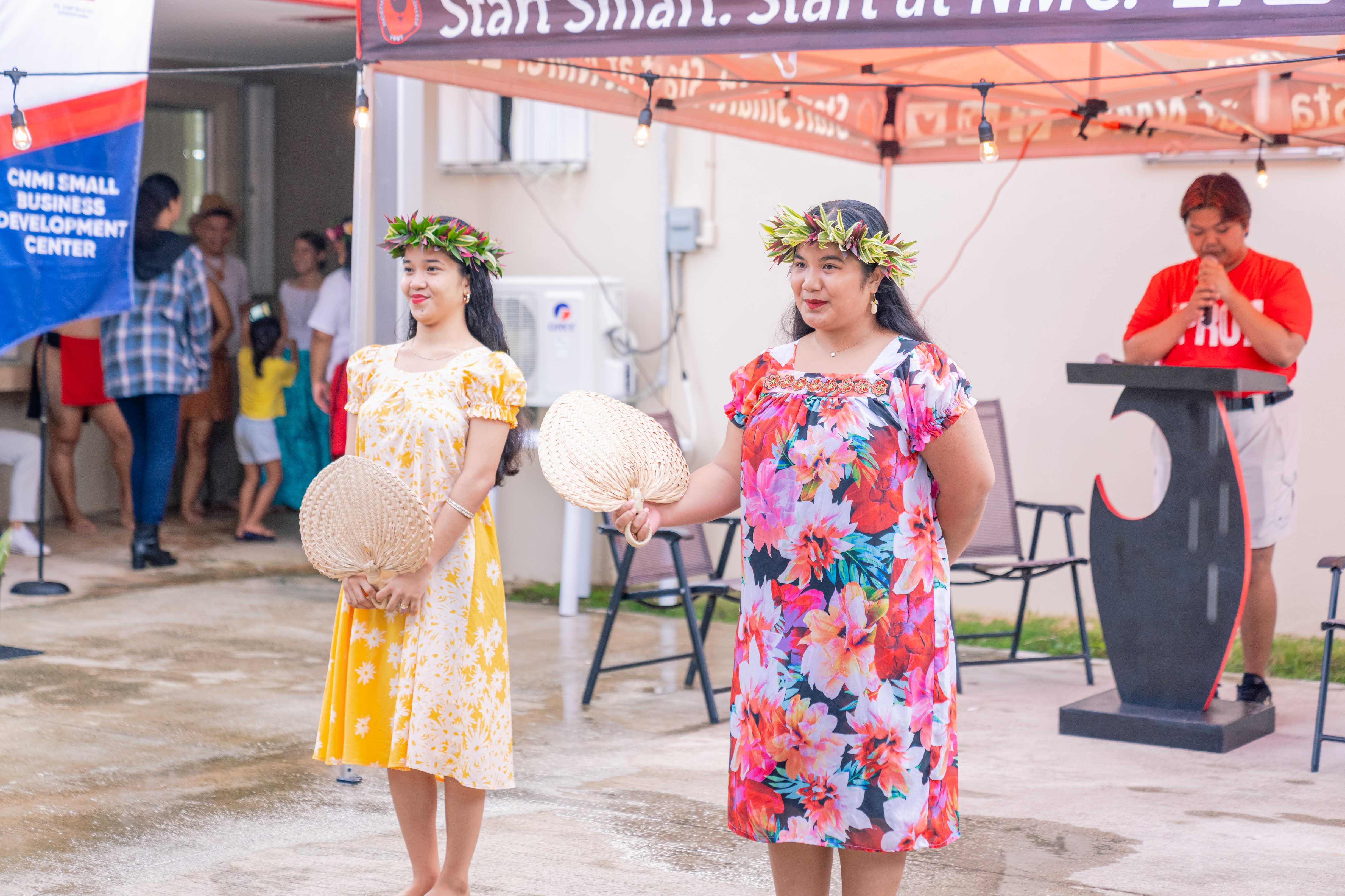 NMC students wear traditional Chuukese attire as part of the Cultural Fashion Show.