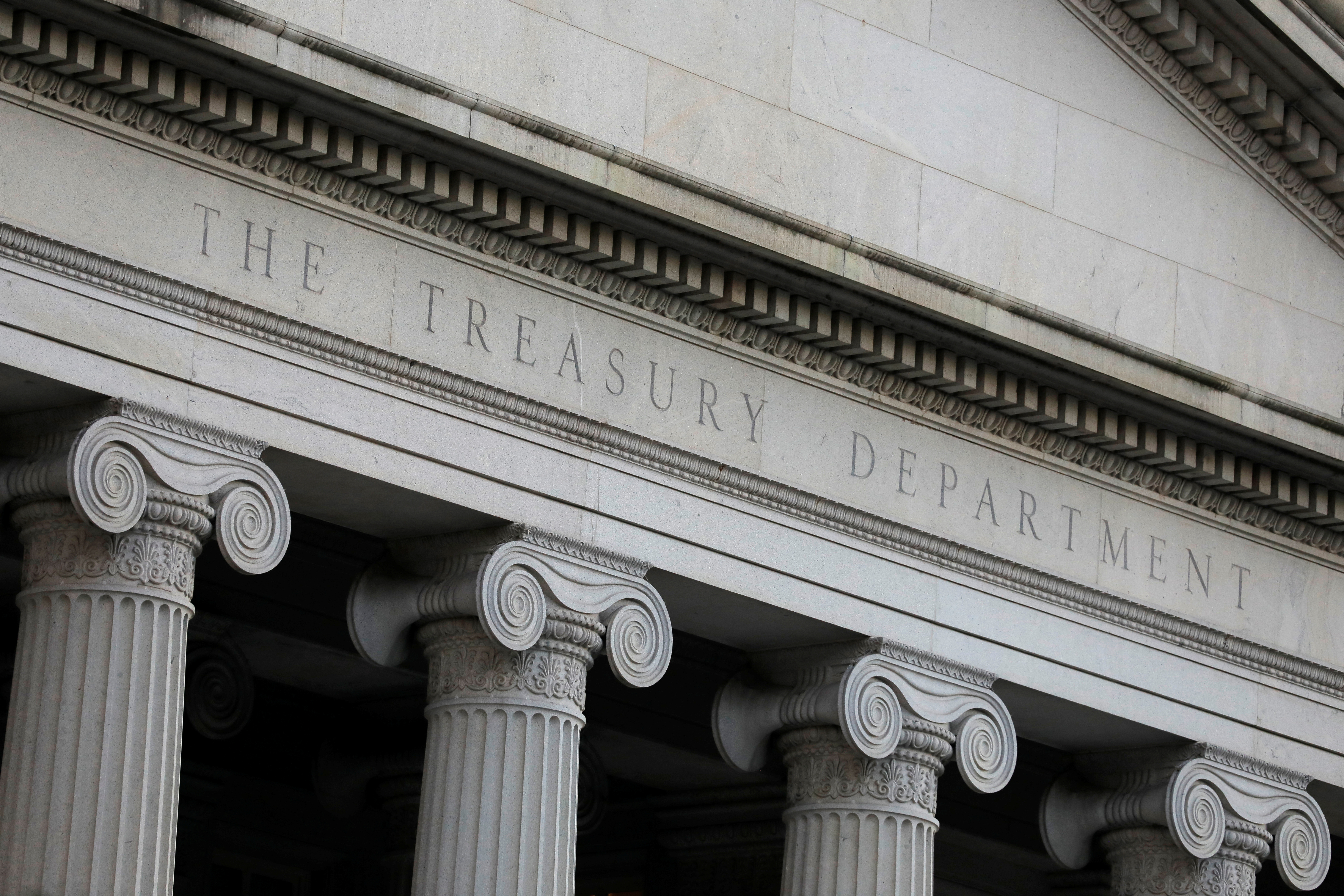 The United States Department of the Treasury is seen in Washington, D.C., U.S., August 30, 2020. 