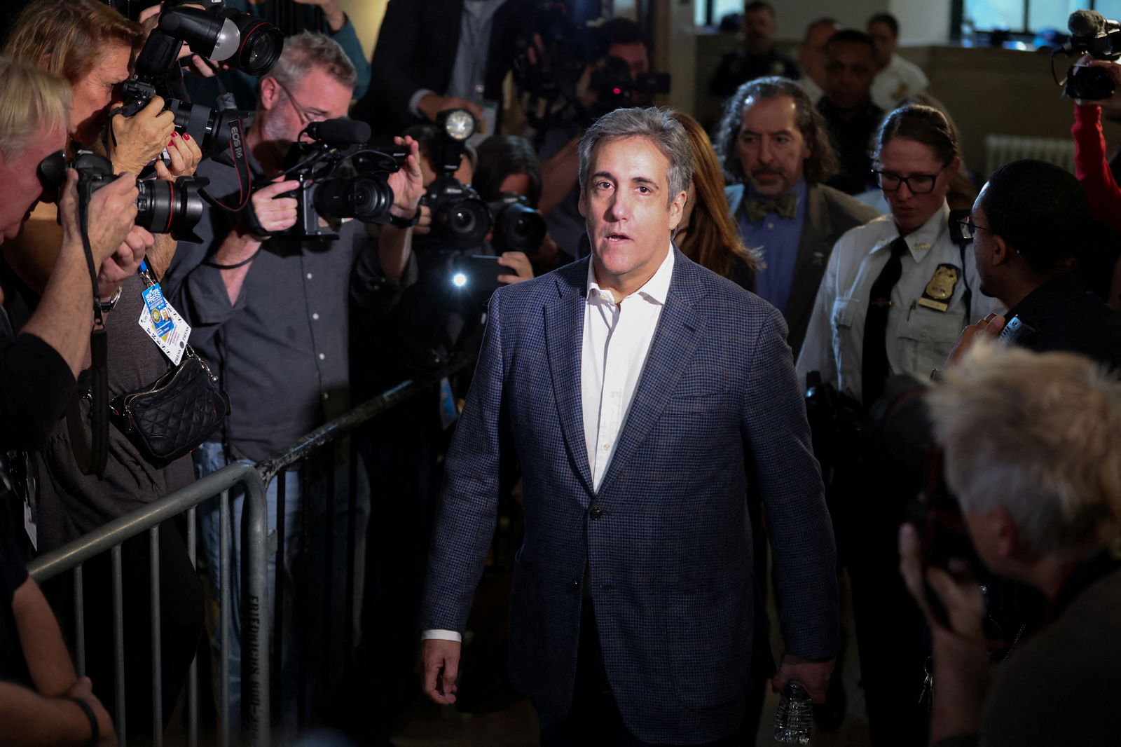 Former attorney for former U.S. President Donald Trump, Michael Cohen, attends the Trump Organization civil fraud trial, in New York State Supreme Court in the Manhattan borough of New York City, U.S., October 24, 2023. 