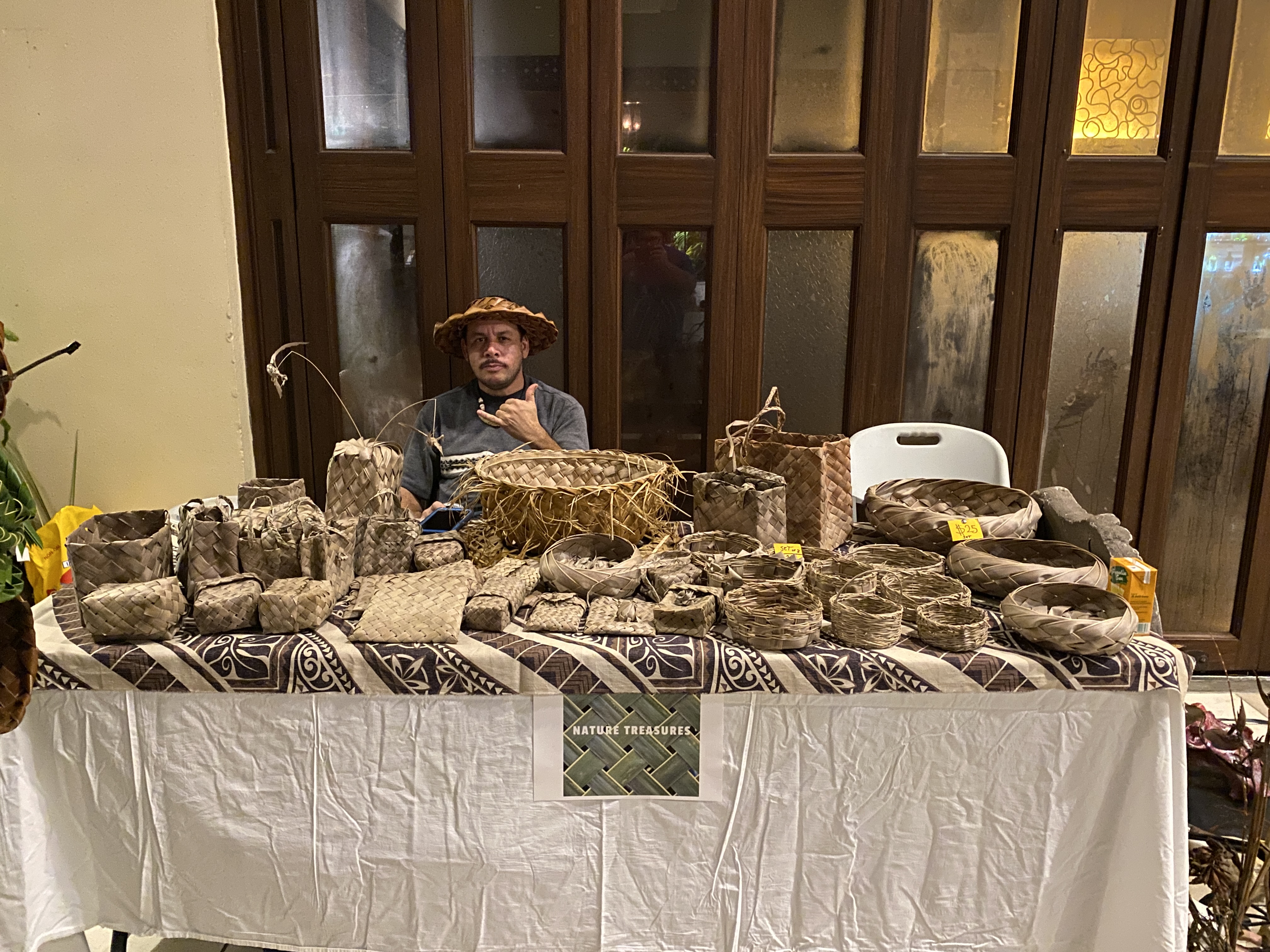 Steven Van Winkle weaved these products with the help of his son and weaving partners. 