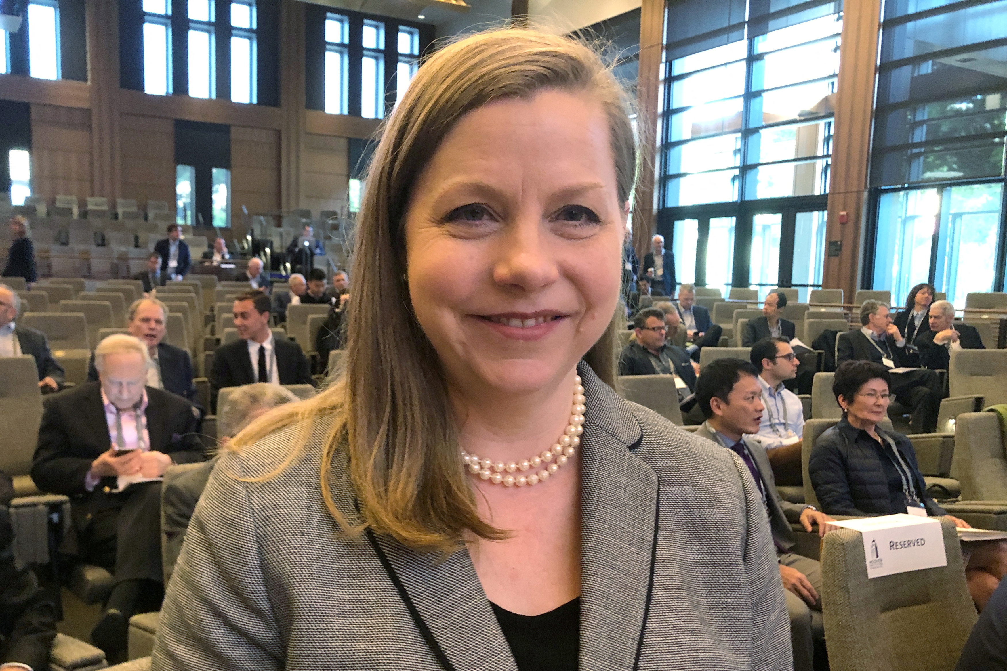 U.S. Federal Reserve Governor Michelle Bowman poses at a conference on monetary policy at The Hoover Institution in Palo Alto, California, U.S., May 3, 2019. 