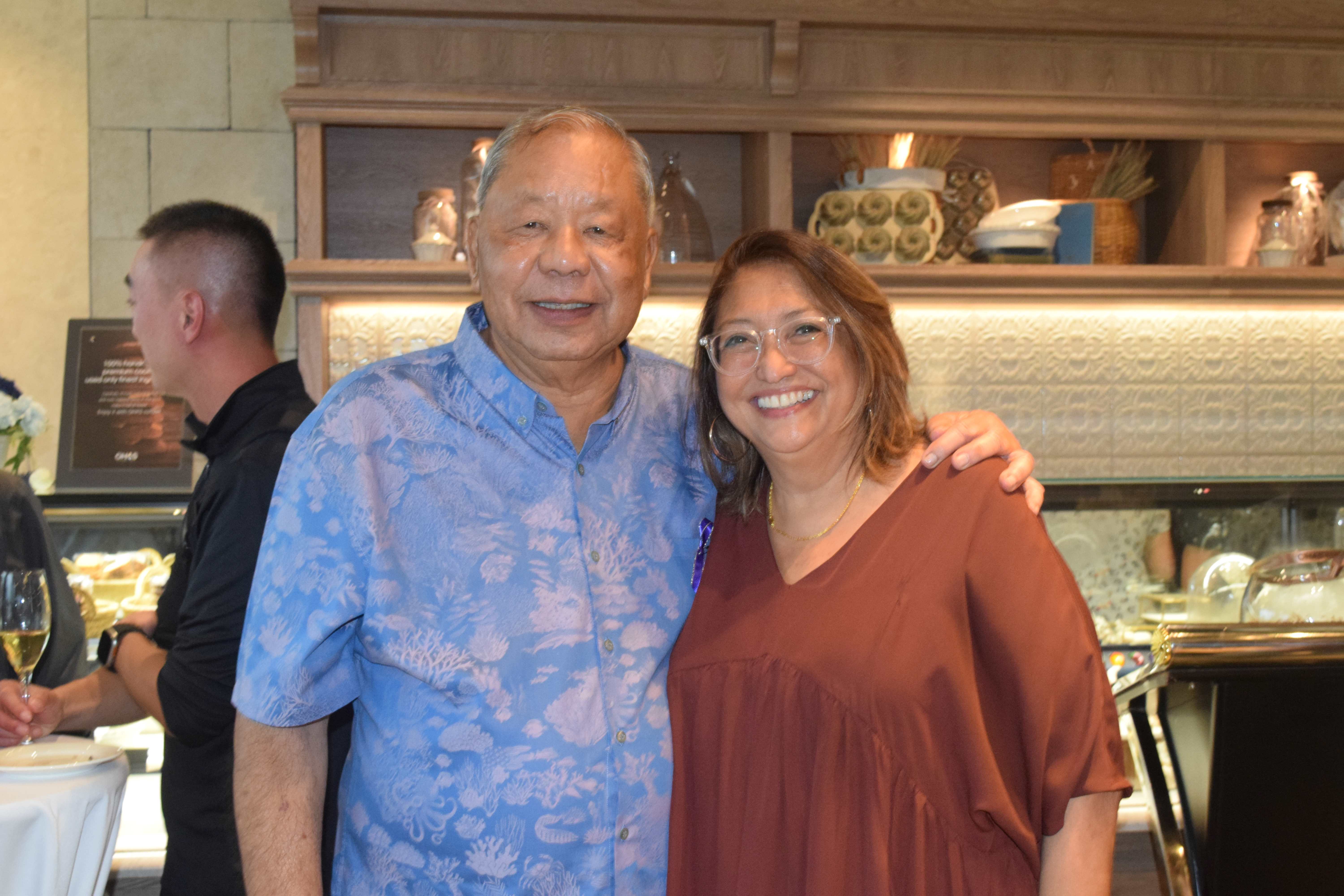 Lt. Gov. David M. Apatang and MVA acting Board Chairwoman Gloria Cavanagh.