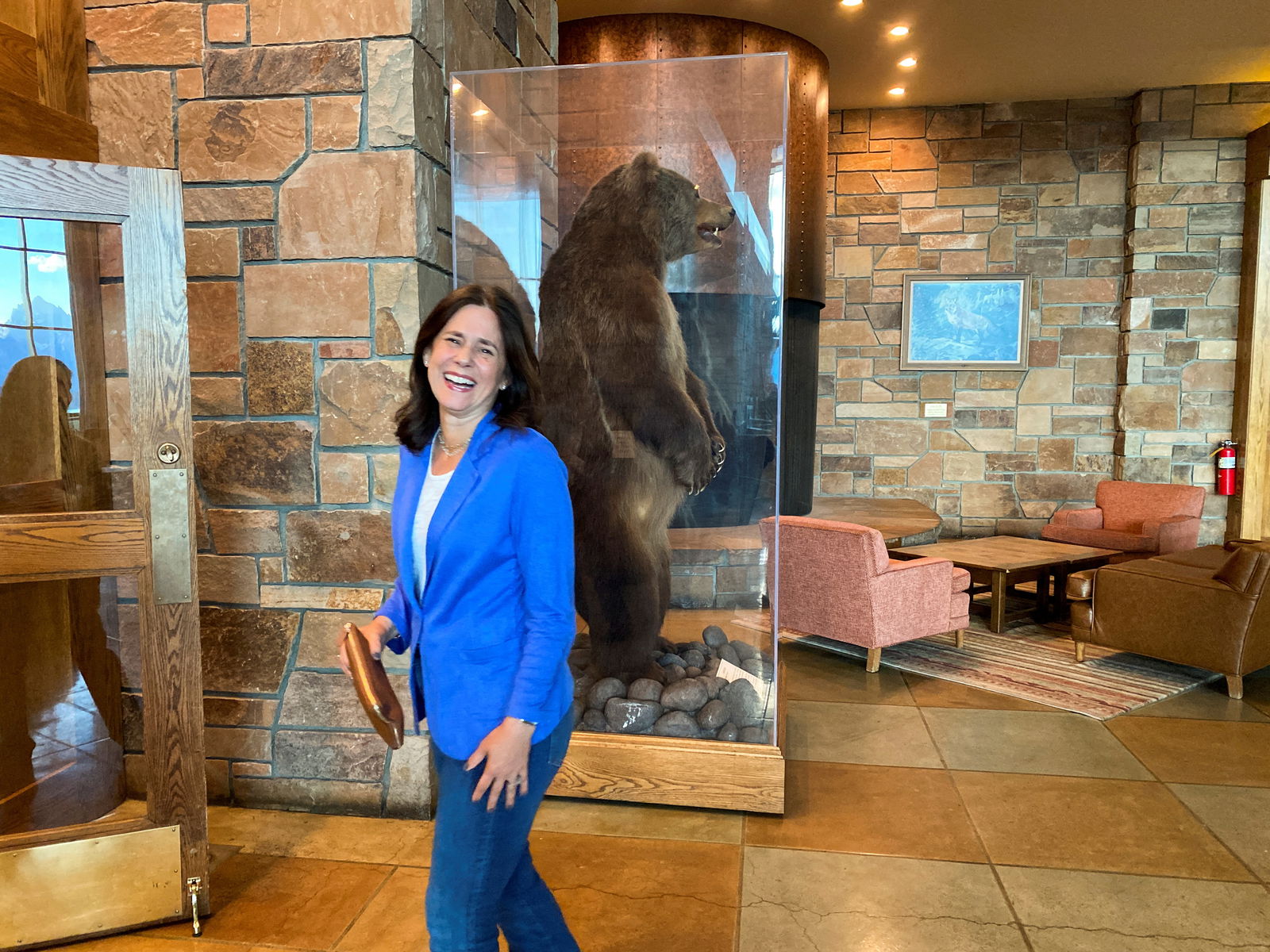 Federal Reserve Bank of Dallas President Lorie Logan walks to the opening dinner of the Kansas City Fed's annual economic symposium in Jackson Hole, Wyoming, U.S., August 24, 2023. 