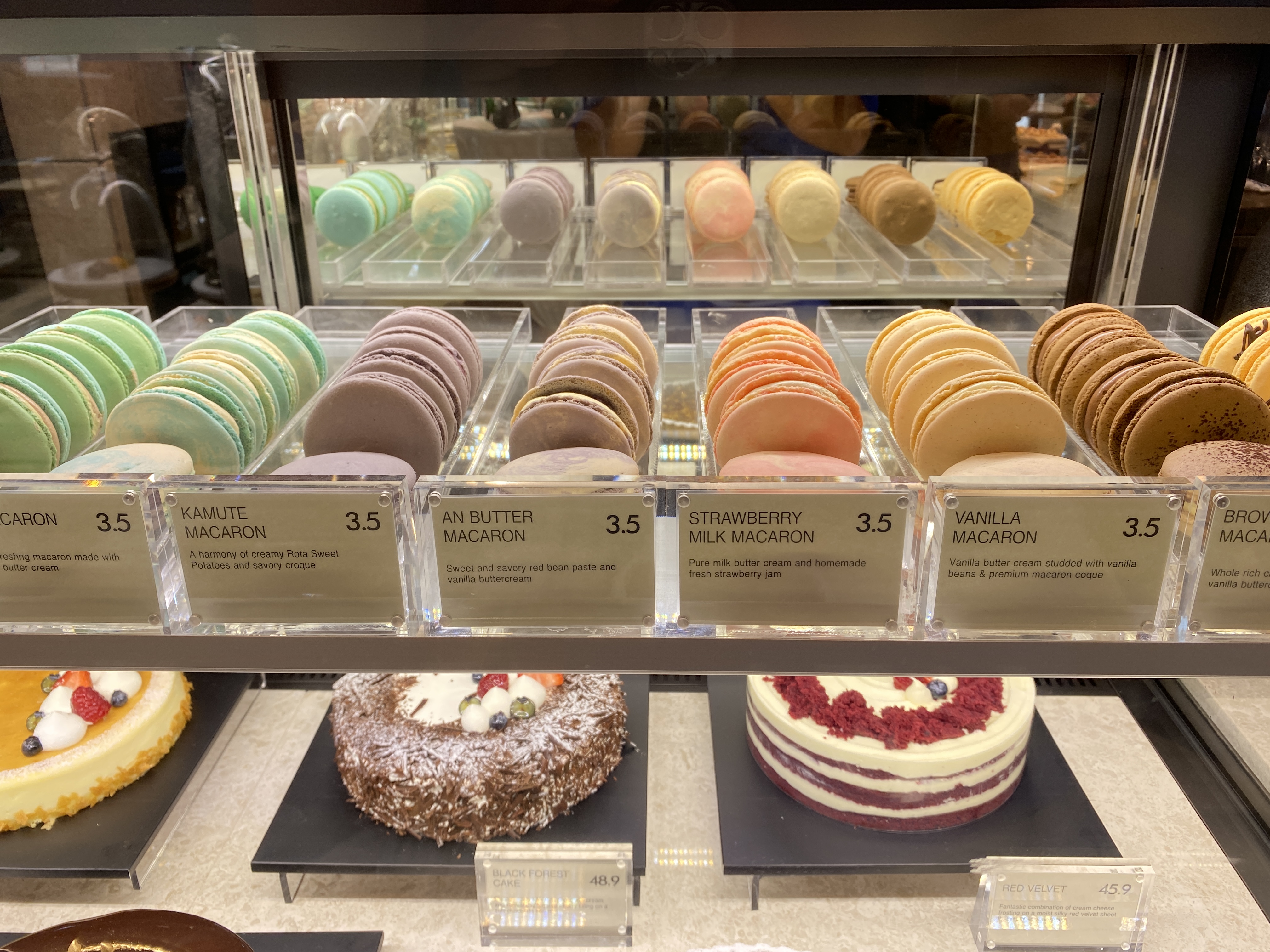 Assorted Macarons for sale at Ohas Boulangerie and Café.