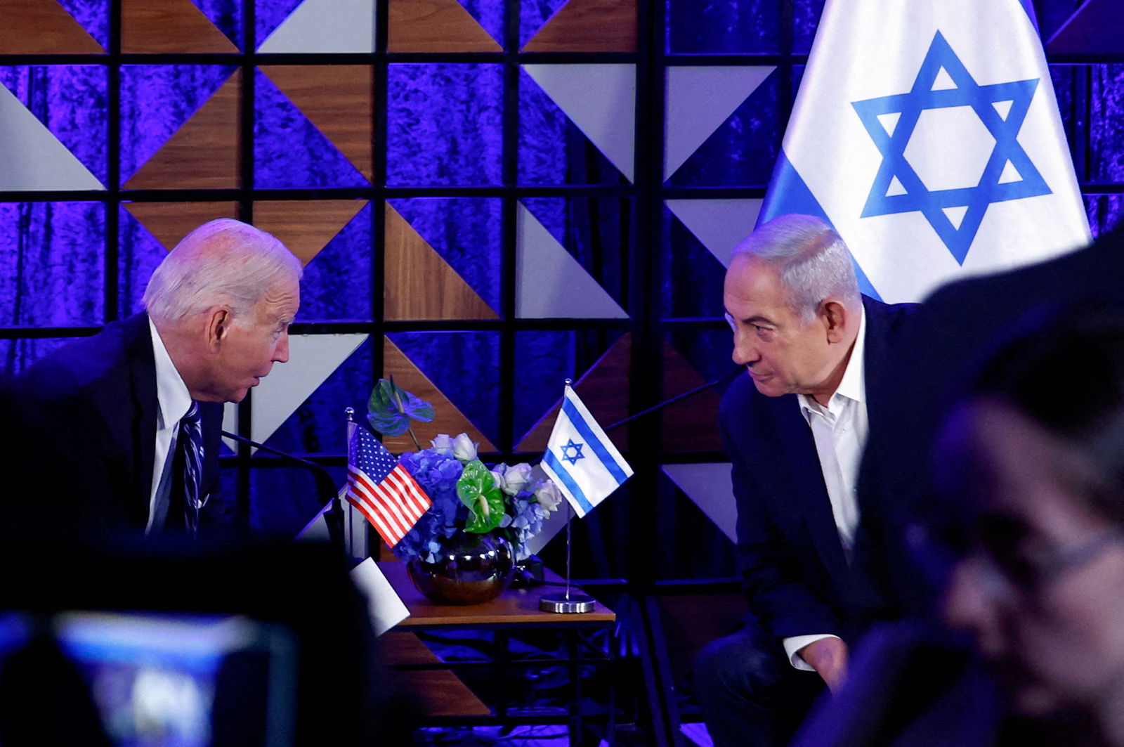 U.S. President Joe Biden has demonstrated unwavering support for Israel's security over a half century in public life. In this photo, Biden attends a meeting with Israeli Prime Minister Benjamin Netanyahu, as he visits Israel amid the ongoing conflict between Israel and Hamas, in Tel Aviv, Israel, October 18, 2023. 