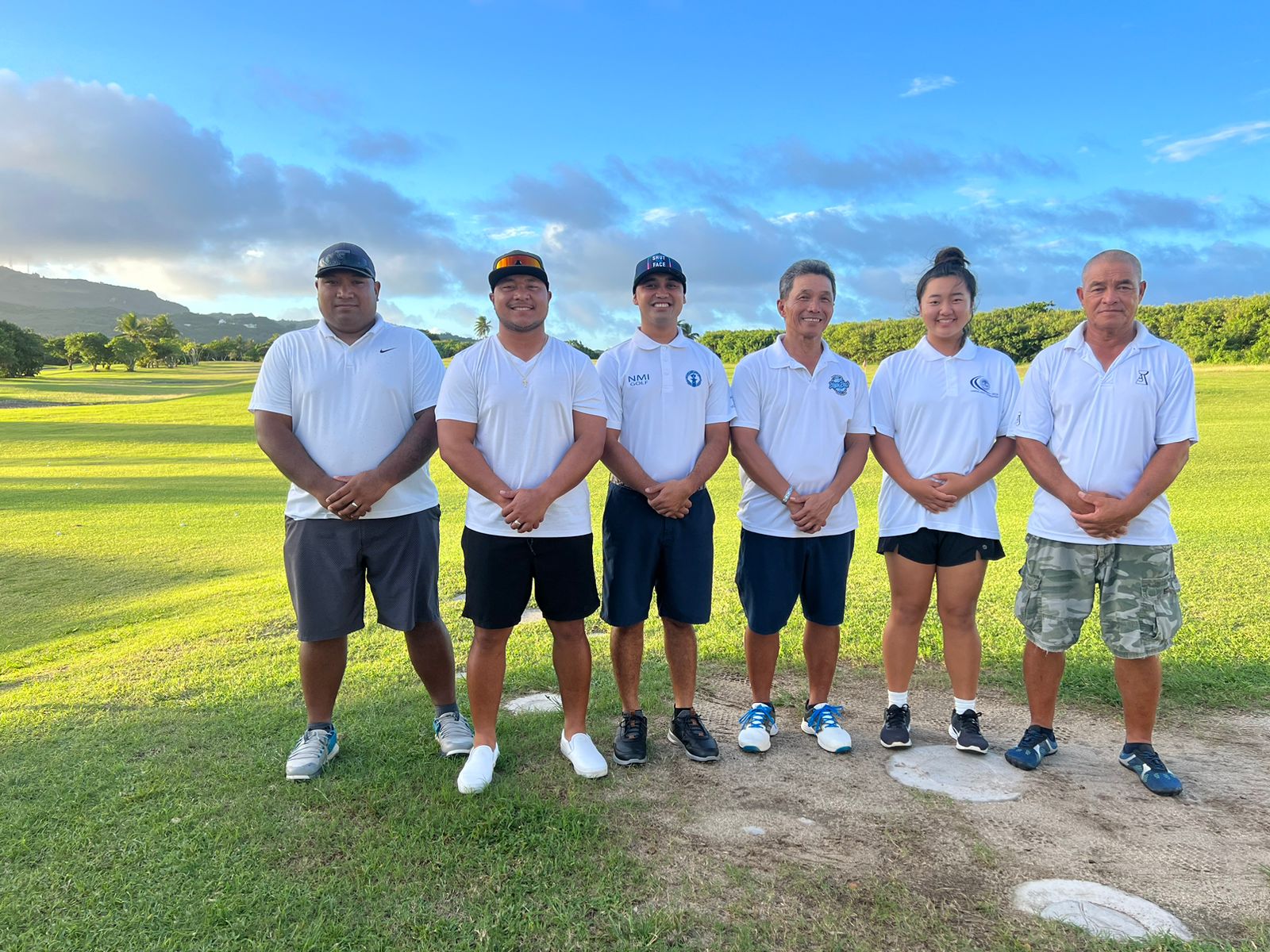 Golfers Kaegel Taitano, Ben Jones Jr., Franco Santos, Joe Sasamoto Jr., Zhimin Jin, and Joe “Kamikaze” Camacho will represent the NMI in the 2023 Pacific Games, which will be held in the Solomon Islands from Nov. 19 to Dec. 2. Not in photo is another NMI team member, Marco Peter.