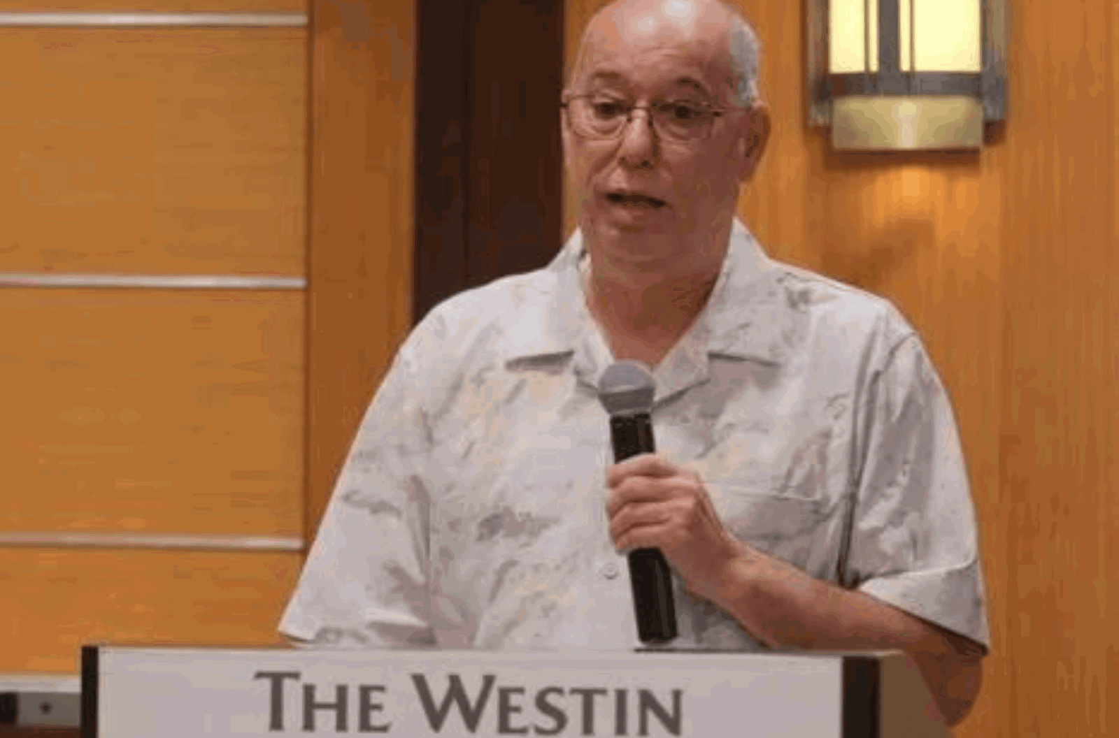 Guest speaker David Dell'Isola, Guam Department of Labor director, delivers a speech during the Guam Hotel and Restaurant Association’s third general membership meeting at The Westin Resort Guam in Tumon on Thursday, Oct. 26, 2023. 