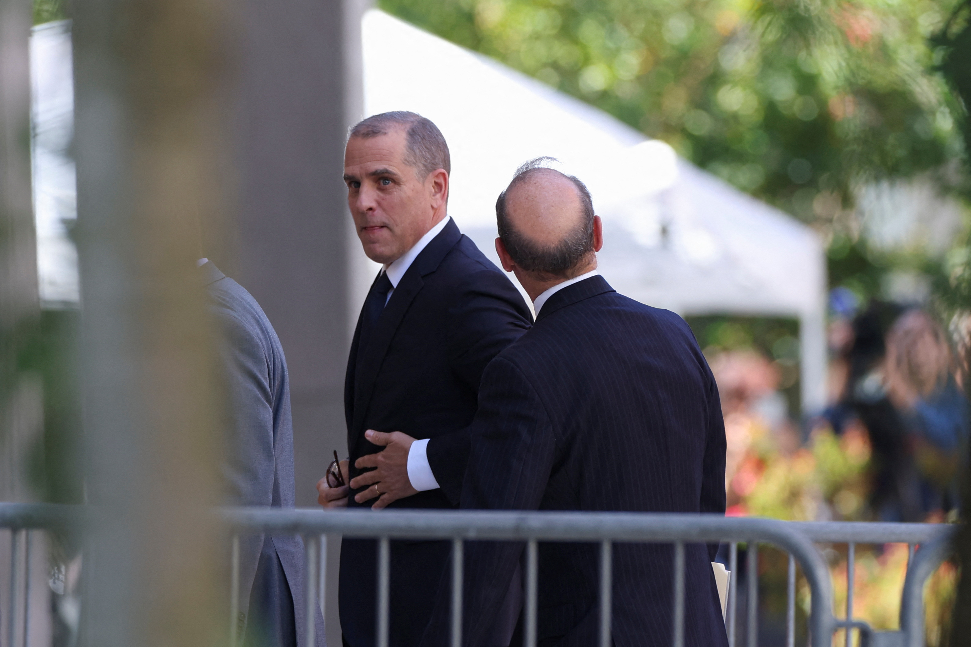 U.S. President Joe Biden's son, Hunter Biden, arrives to appear in a federal court on gun charges in Wilmington, Delaware, U.S., October 3, 2023. 
