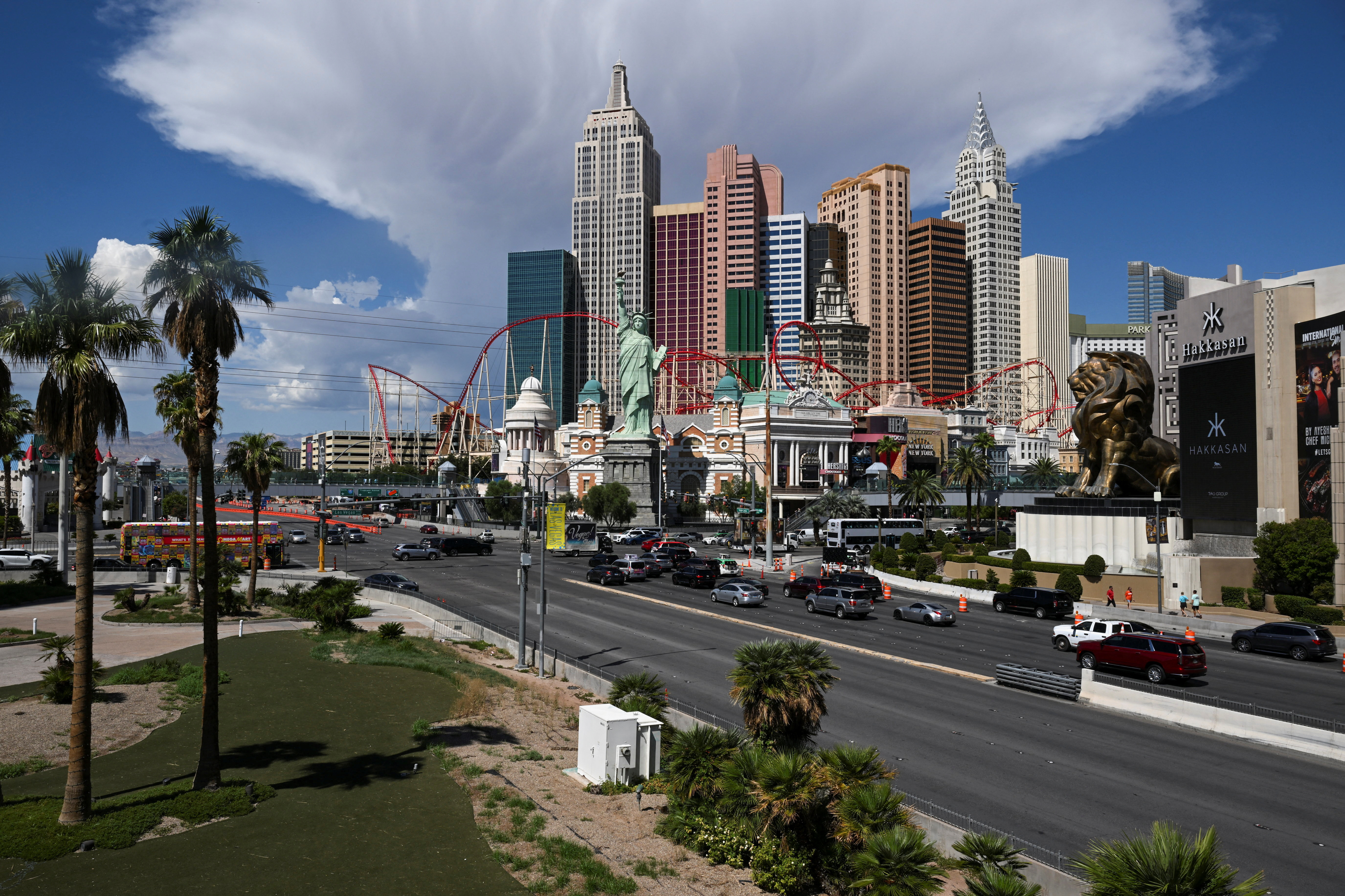The New York-New York hotel and casino, an MGM Resorts casino, is seen in Las Vegas, Nevada, September 13, 2023. 