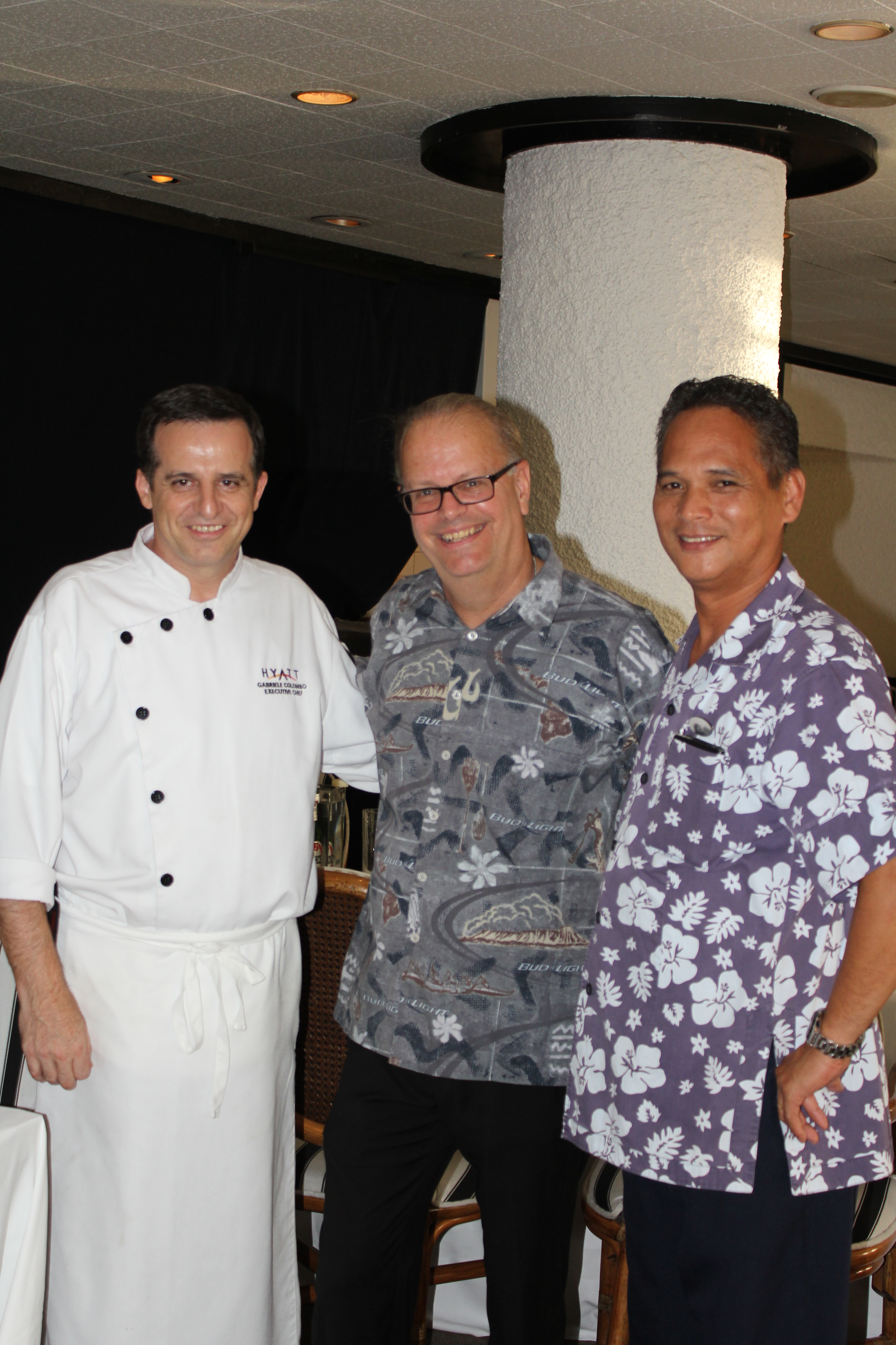 Brewmaster Geroge Reisch, center, returns to Saipan for the Brewmaster Dinner.
