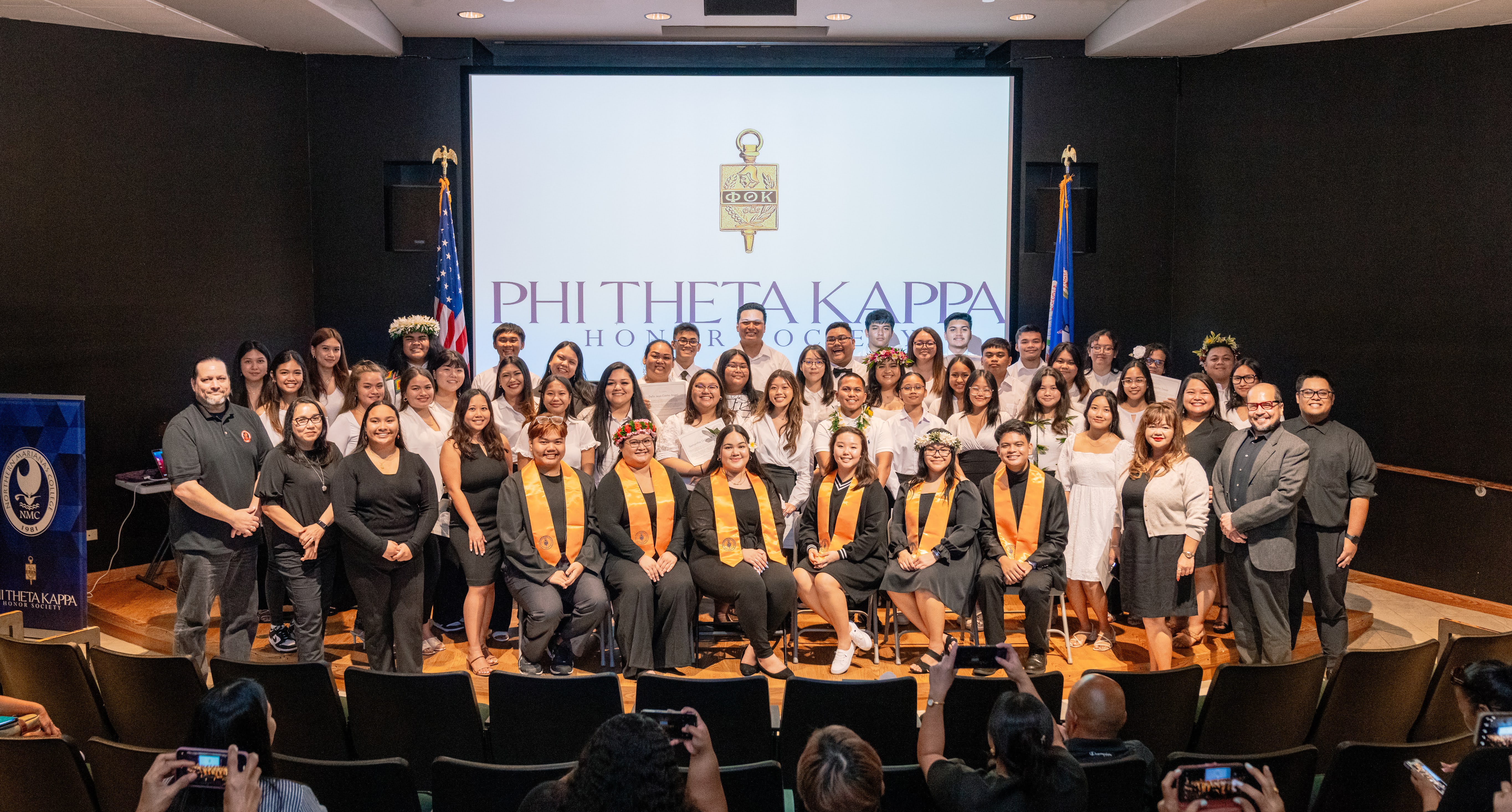 The Beta Lambda Psi Chapter of Northern Marianas College’s Phi Theta Kappa Honor Society inducted 60 new members on Thursday, Oct. 19, 2023.