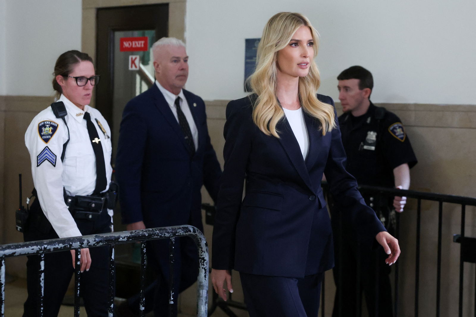 Former U.S. President Donald Trump's daughter Ivanka Trump walks the hallway as she attends the Trump Organization civil fraud trial, in the New York State Supreme Court in the Manhattan borough of New York City, U.S., November 8, 2023. 