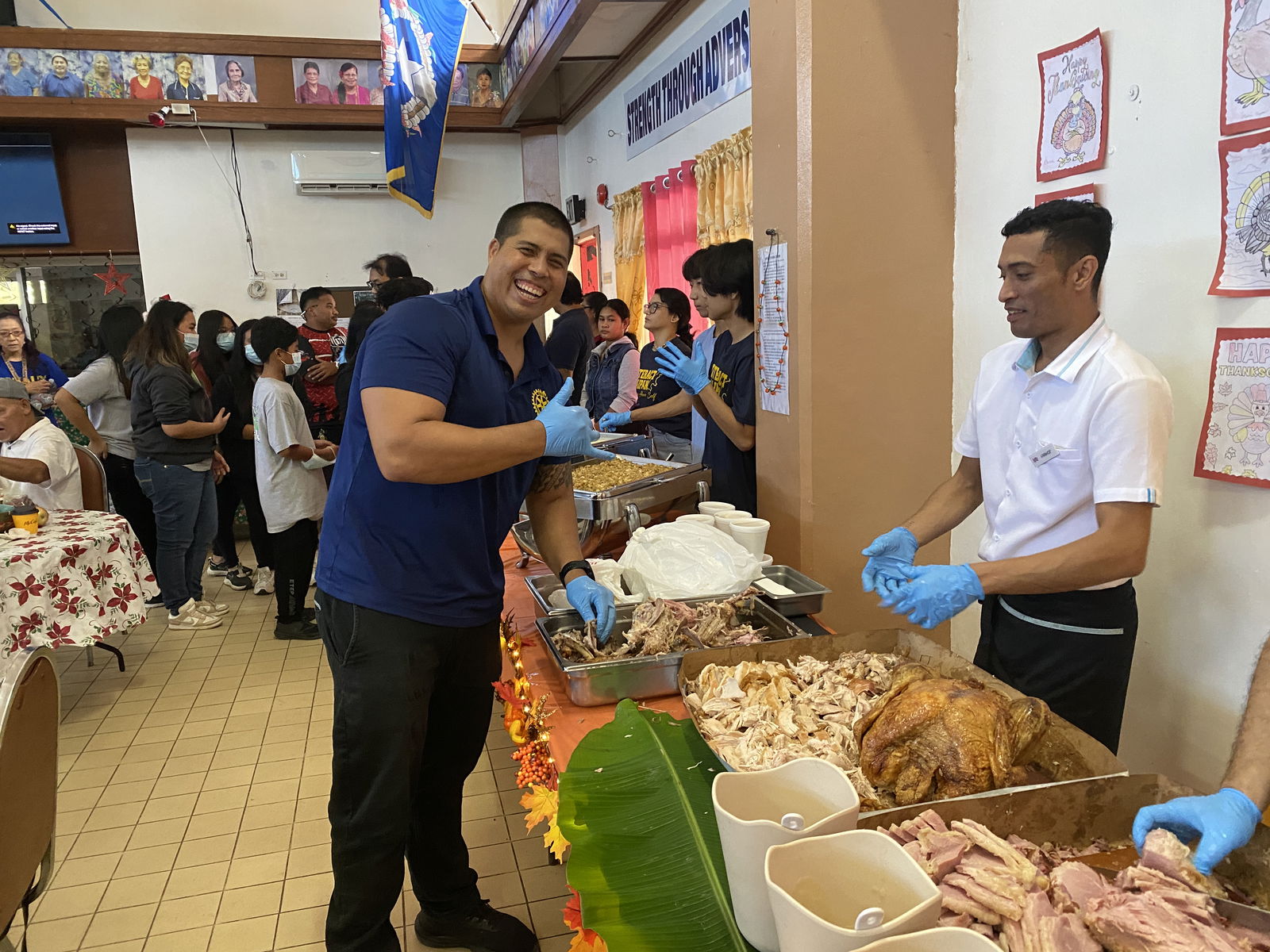 Billy Grow, Rotarian, helped organize the day's event.