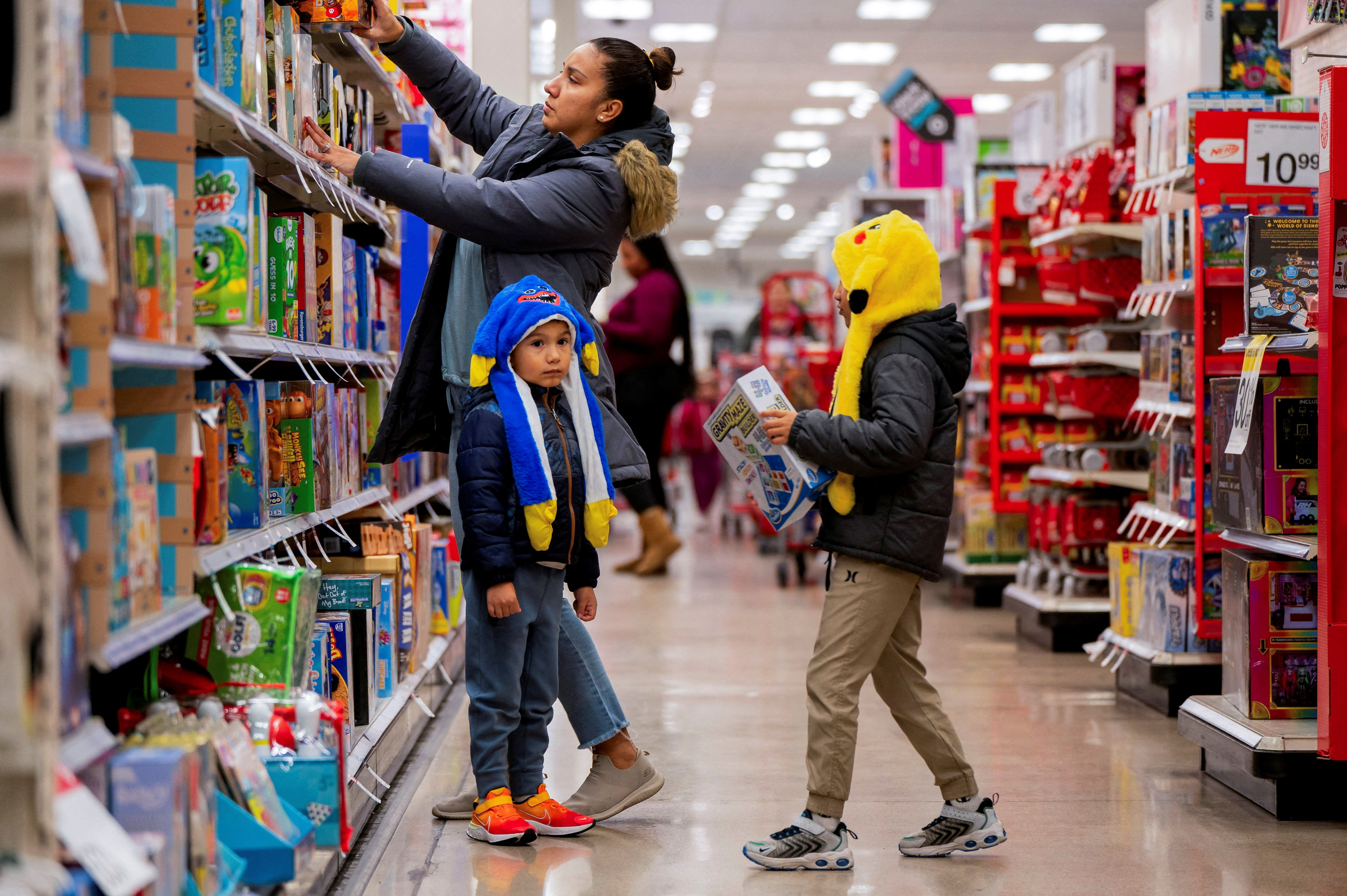 Shoppers converge in a Target store ahead of the Thanksgiving holiday and traditional Black Friday sales in Chicago, Illinois, U.S. November 21, 2023. 