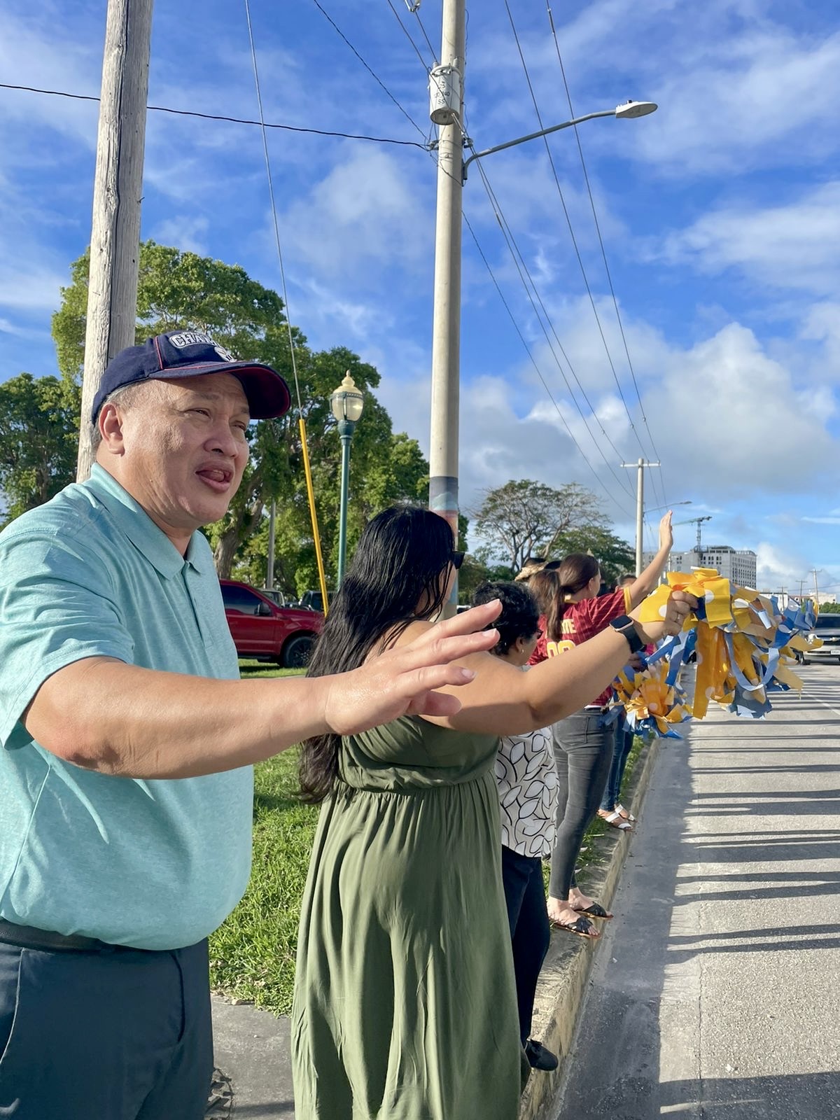 BOE Member Andrew L. Orsini with Saipan public schools and PSS Central Office personnel at the Garapan Fishing Base.