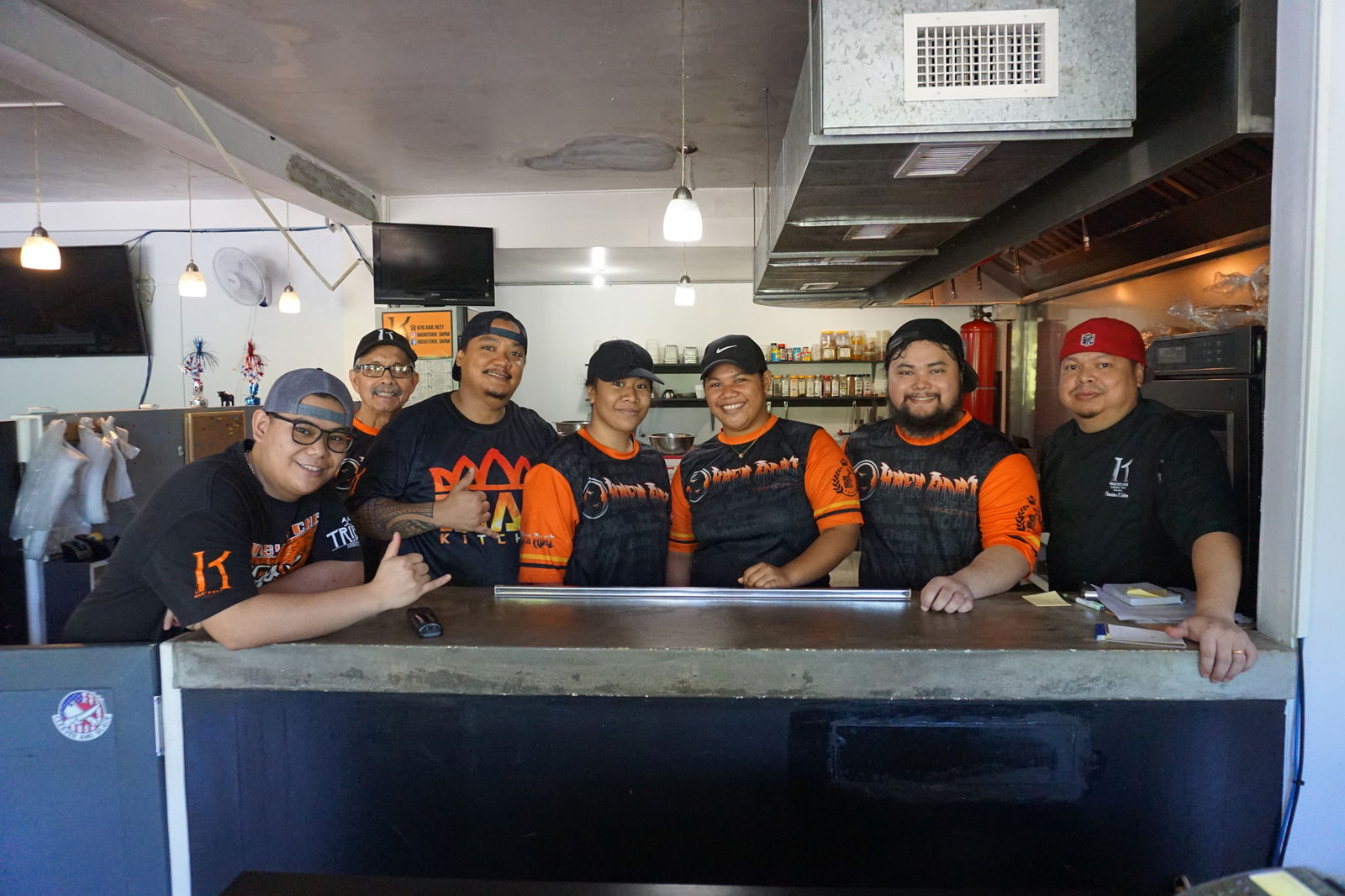 Ina's staff pose with Chef/Owner Sonny Sablan