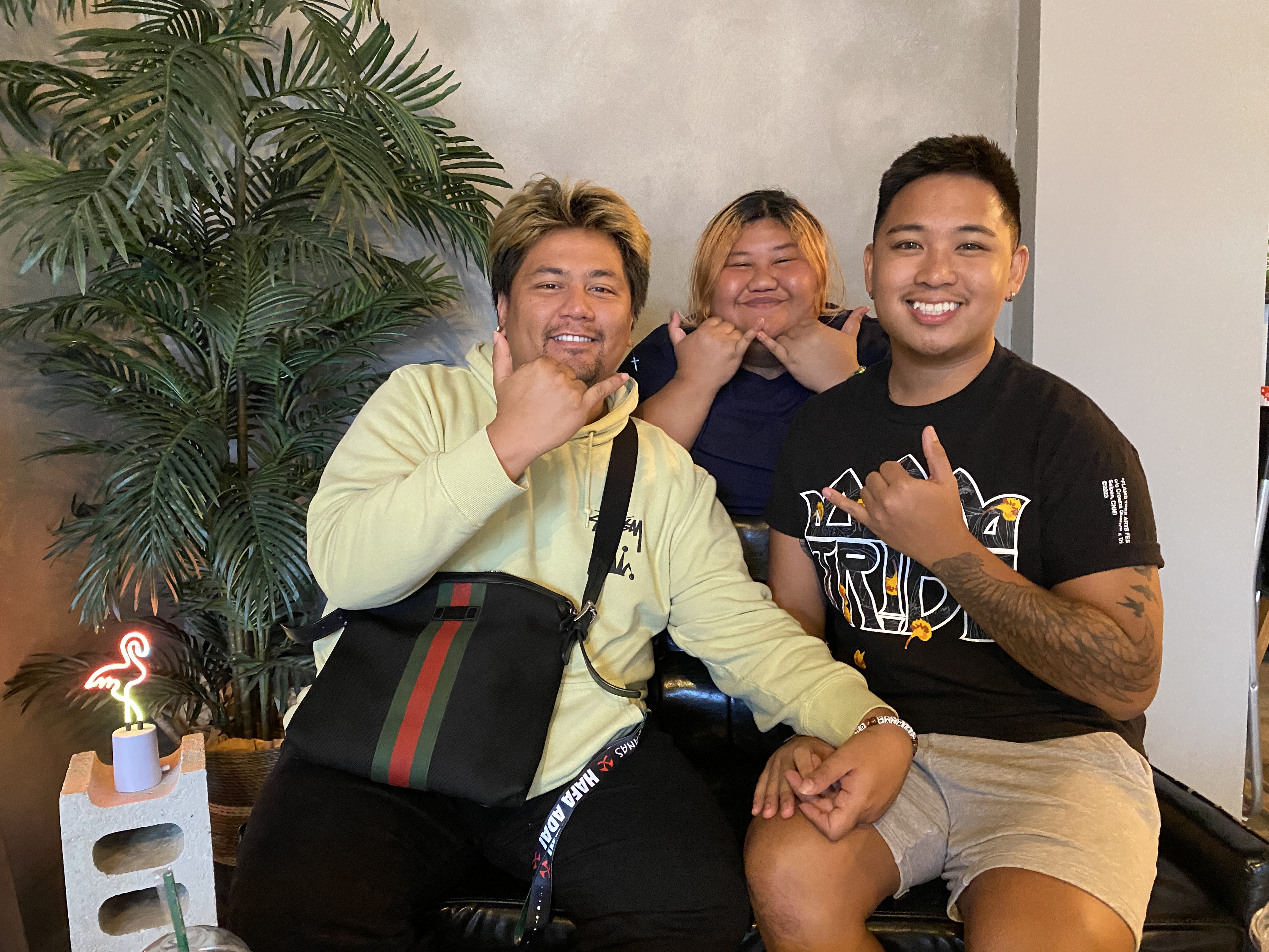 PalmTrio670: from left, Loyd Lely, Louvicki Camacho and Jefferson Mateo.