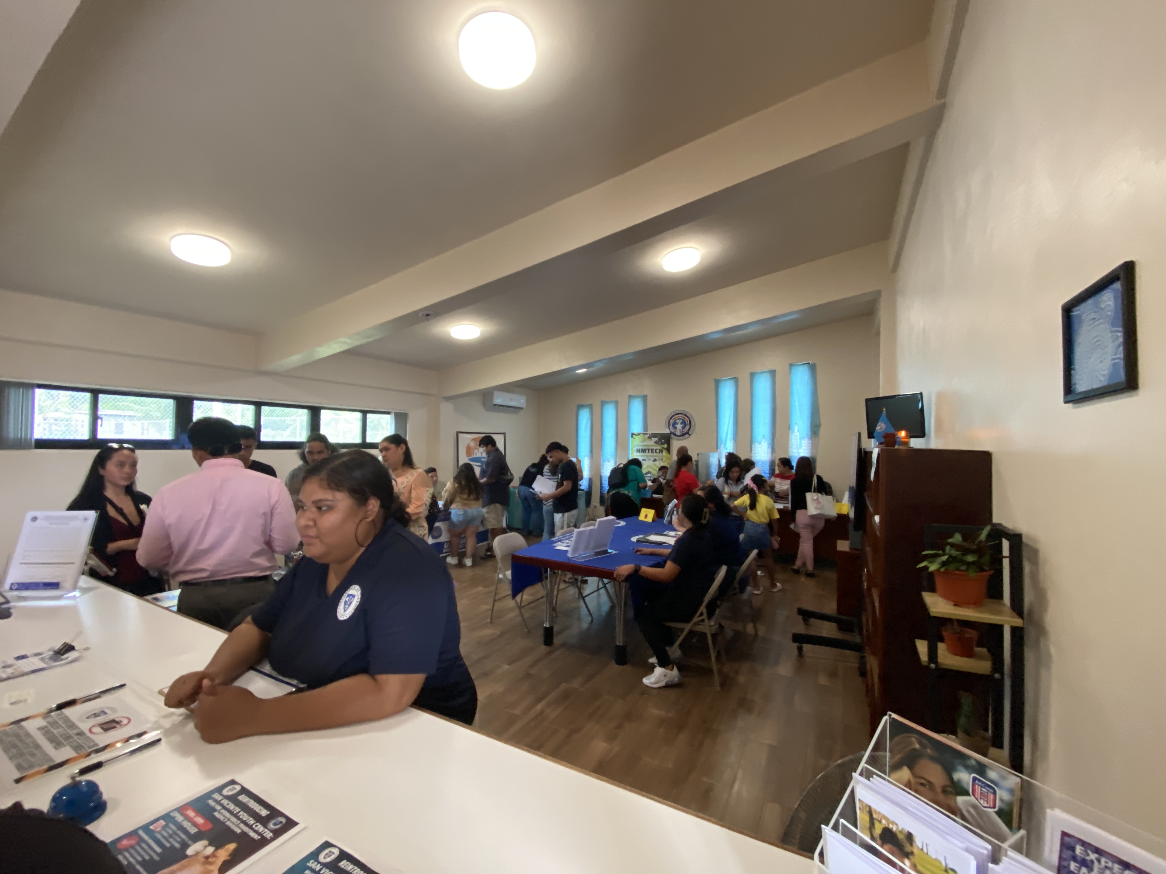 Community members and CNMI Department of Labor staff at DOL’s new satellite office in San Vicente.