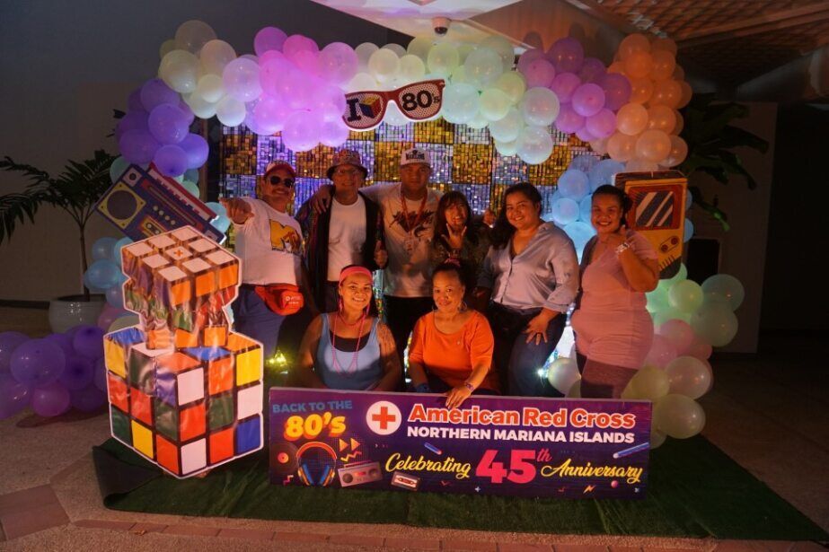 NMI Chapter Executive Director John Hirsh, back row, second left, with Red Cross volunteers.