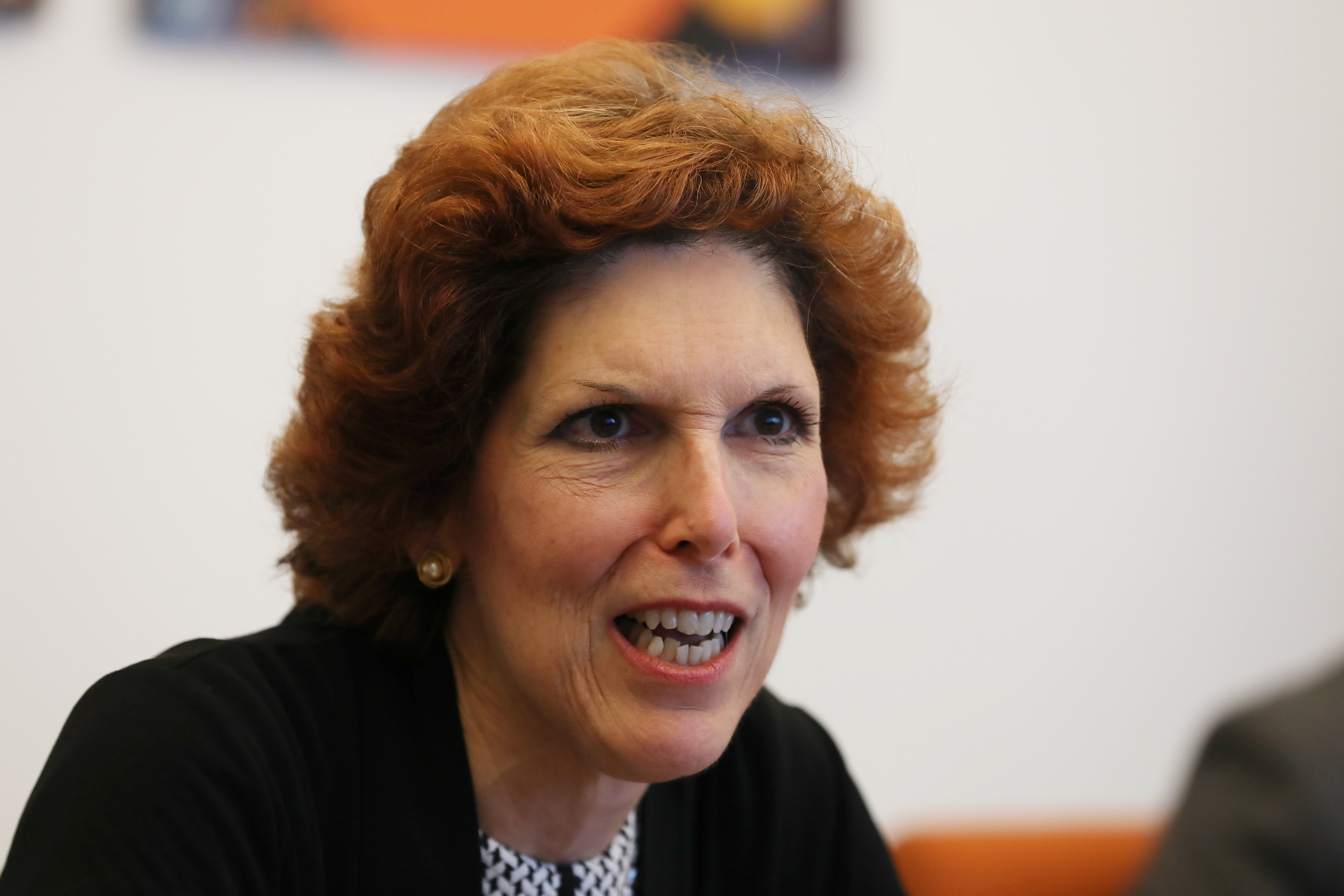 Loretta Mester, president of the Federal Reserve Bank of Cleveland, speaks during an interview in Manhattan, New York, U.S., August 15, 2017. Picture taken August 15, 2017. 