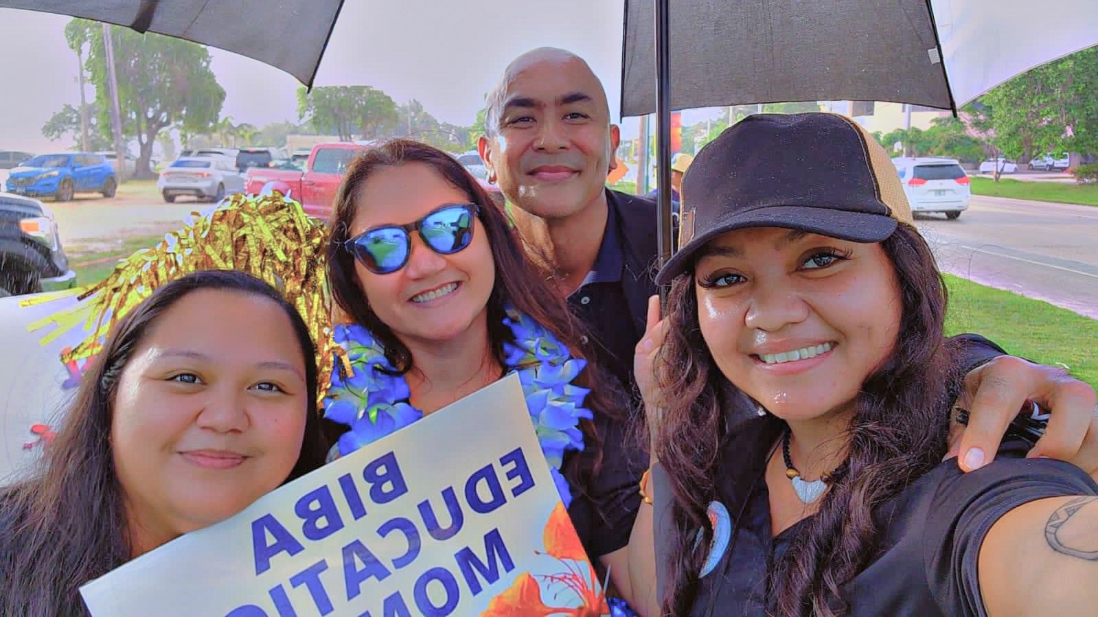 Interim Commissioner of Education Donna M. Flores, 2nd left, who is also the CNMI Special Education Program director, with her colleagues Leah Montealegre, Jerry Diaz and Lorie Baulechong.