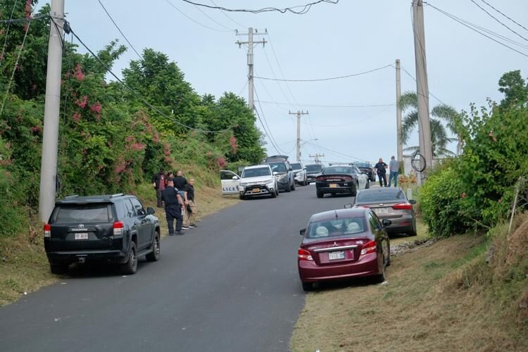Guam Police Department units respond to a shooting on Aragon St. in Toto on Wednesday, Nov. 15, 2023. 