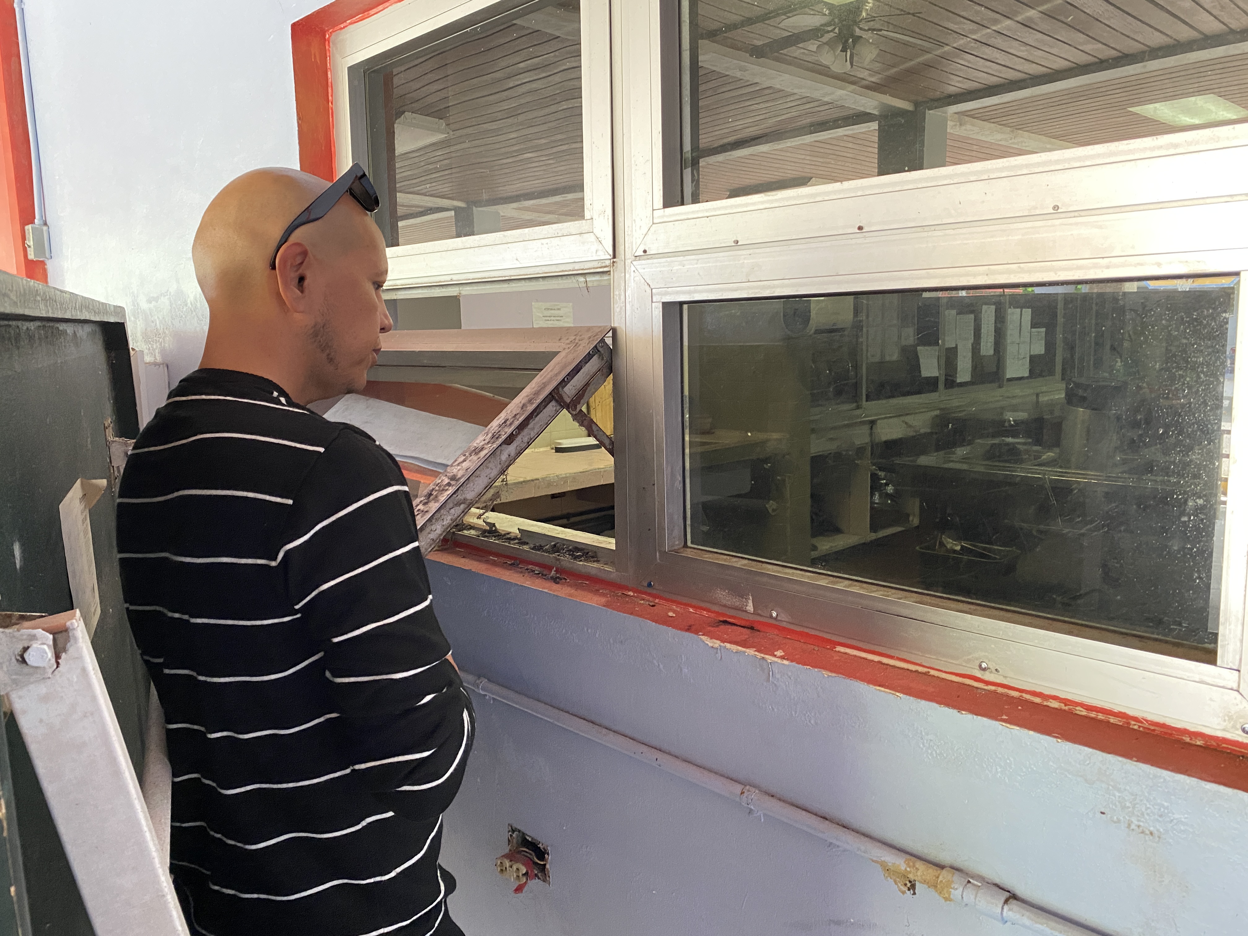 Office on Aging Director Walter Manglona said the windows are locked at night, but these were damaged recently and may have been where the burglars entered the Center on Aging.