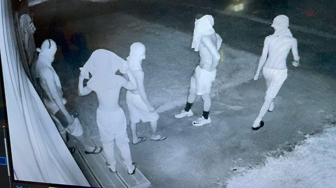 The suspects used their shirts to cover their faces before breaking into Daok Academy.
