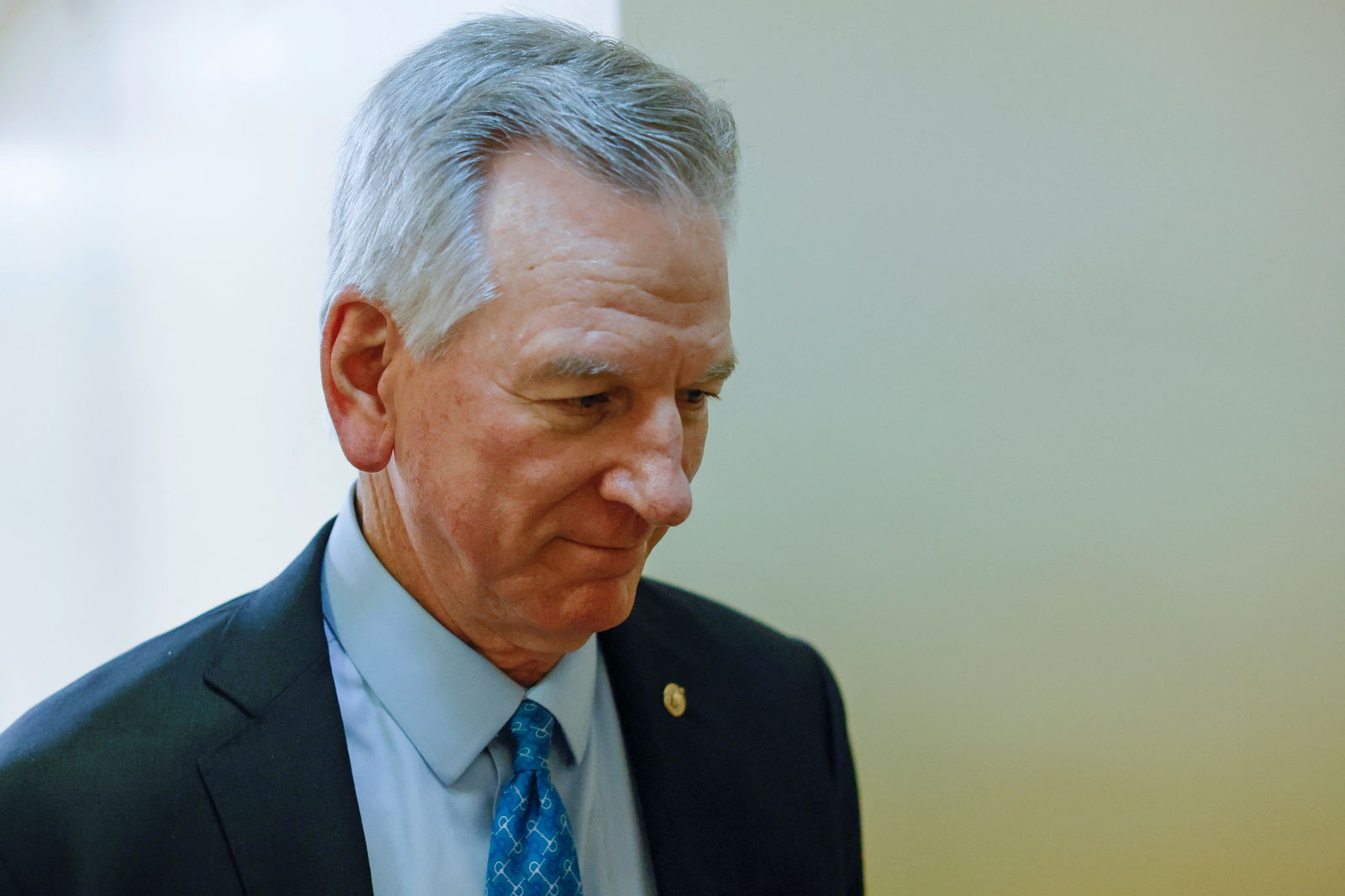 U.S. Senator Tommy Tuberville (R-AL) speaks with reporters at the U.S. Capitol in Washington, U.S. September 27, 2023. 