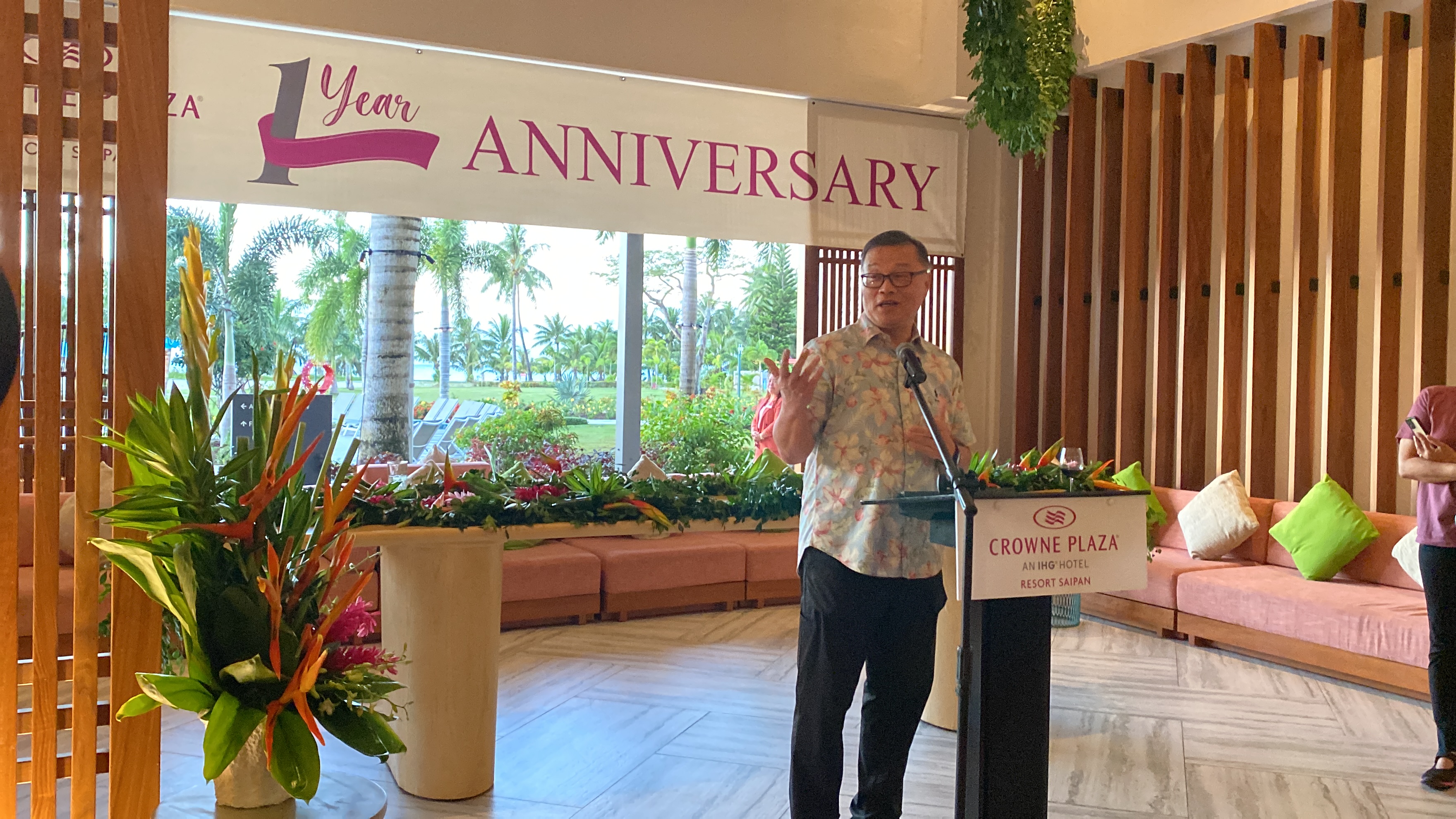 Tan Holdings President Jerry Tan delivers his remarks.