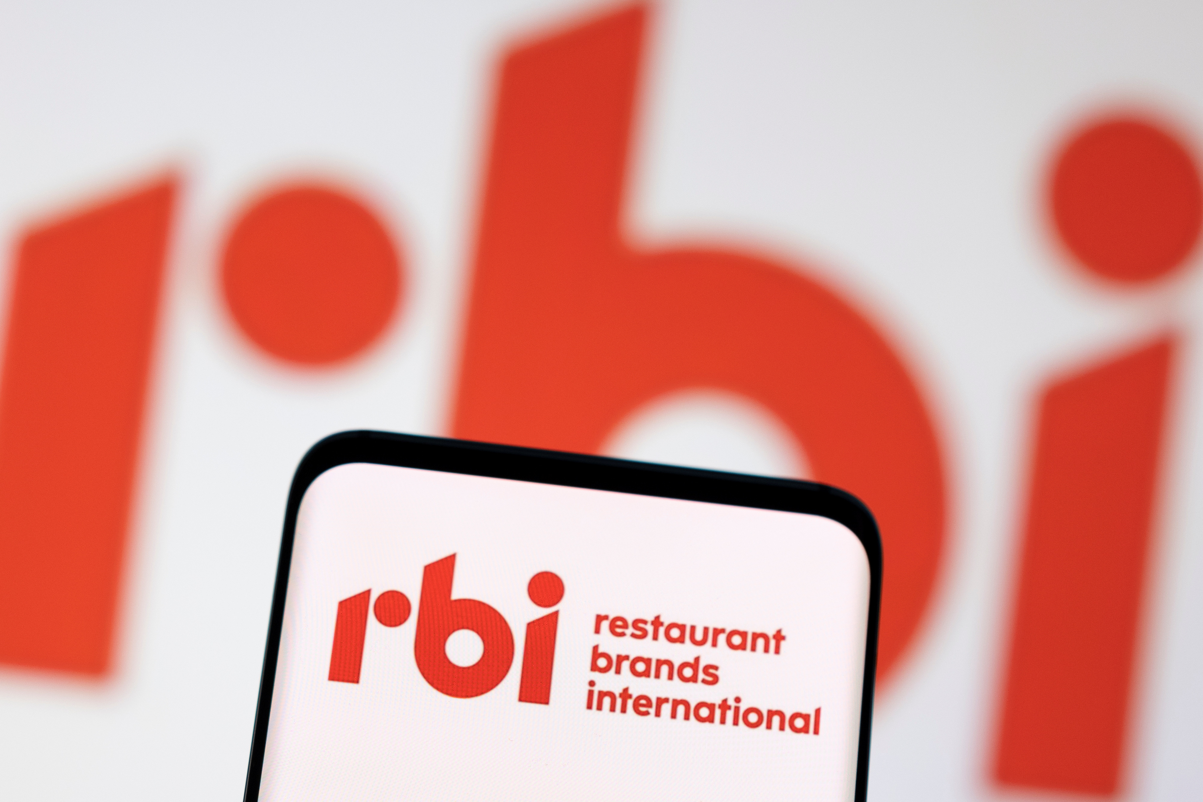 Restaurant Brands International logo is seen displayed in this illustration taken, May 3, 2022. 