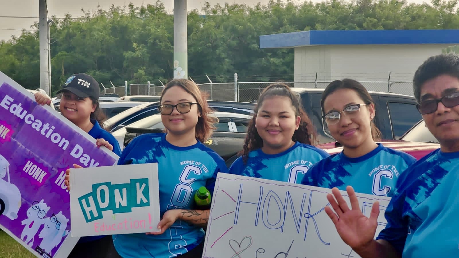 Tinian Elementary School staff and personnel held their “Honk For Education” event Monday afternoon.