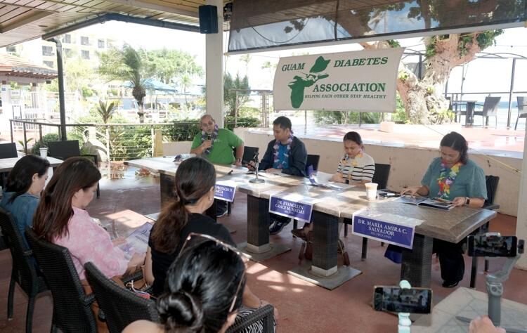 Doctors speak about the prevalence of diabetes on Guam at a press conference on Saturday, Nov. 11, 2023, ahead of the upcoming 24th Annual Guam Diabetes Conference at Hilton Guam Resort & Spa in Tumon. 