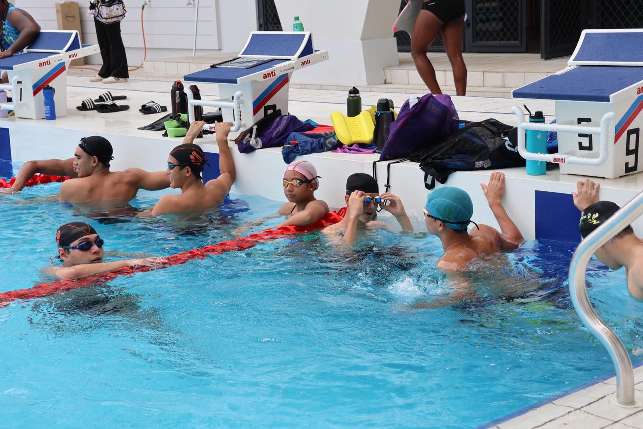 NMI swimmers practice at the National Aquatics Center on Thursday in Honiara to prepare for the swimming competition of the 2023 Pacific Games.