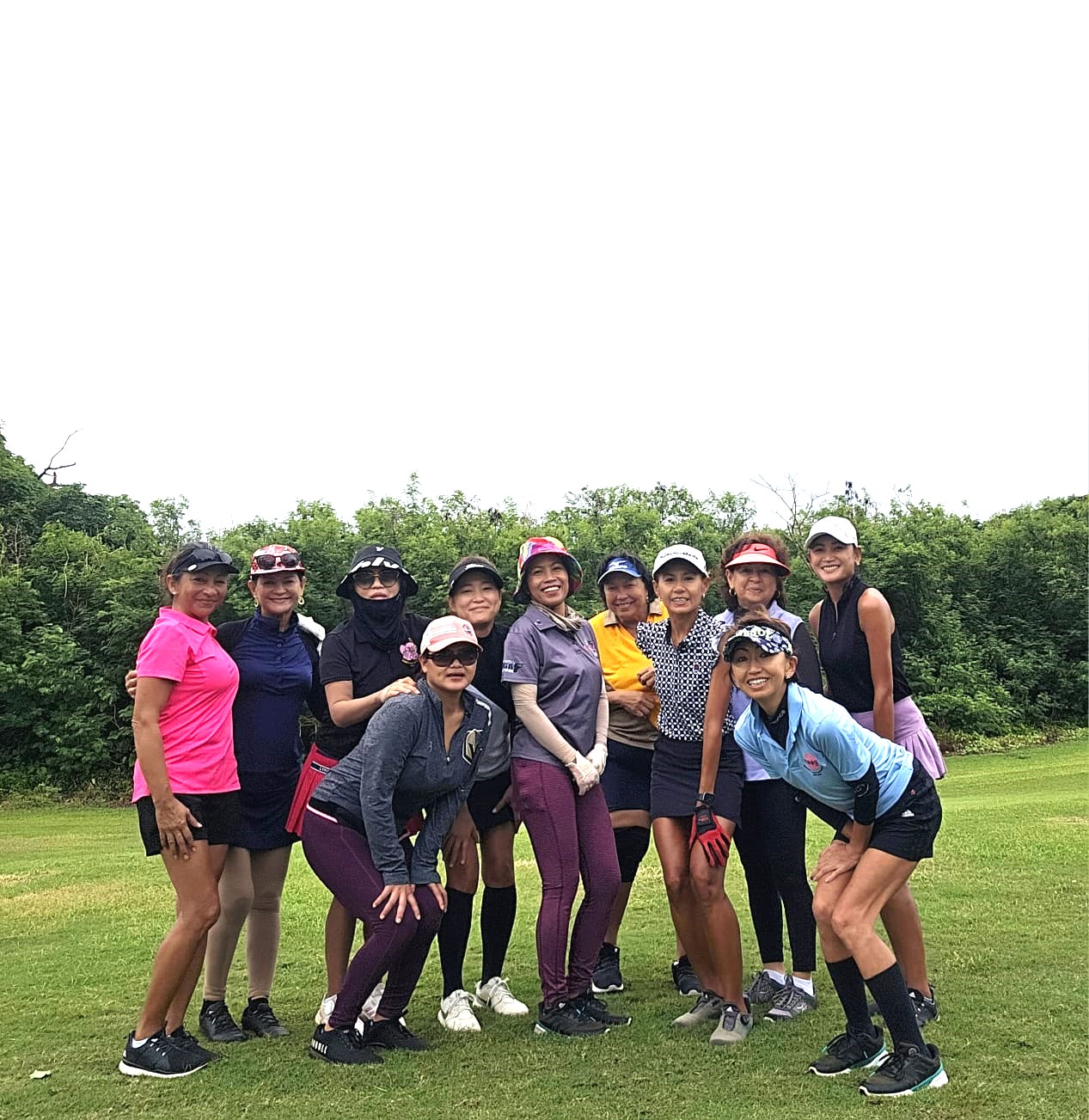 CNMI Women's Golf Association members pose for a photo during their November tournament at the Laolao Bay Golf & Resort east course on Saturday.