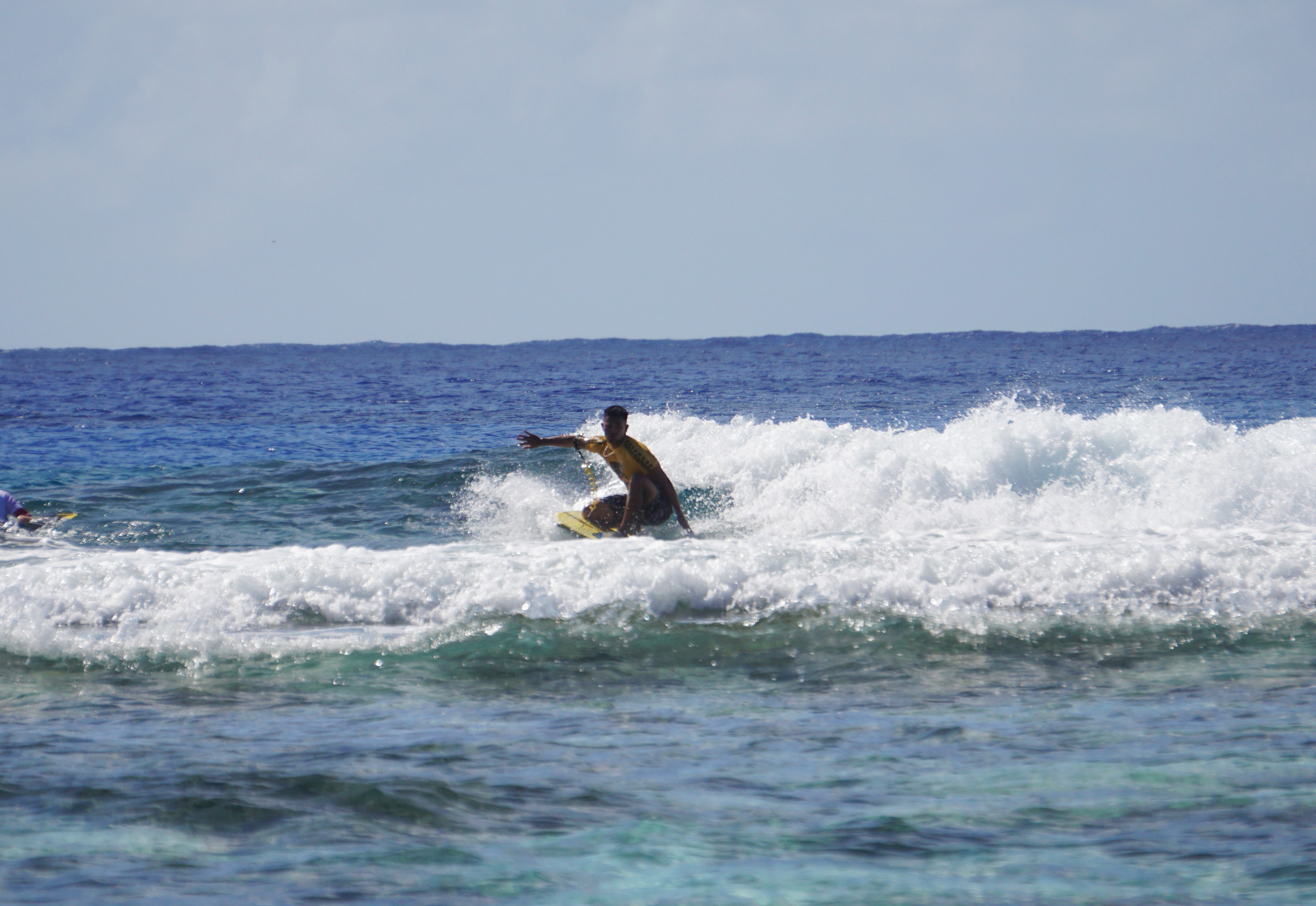 Jacob Yamagashi controls the knee drop.