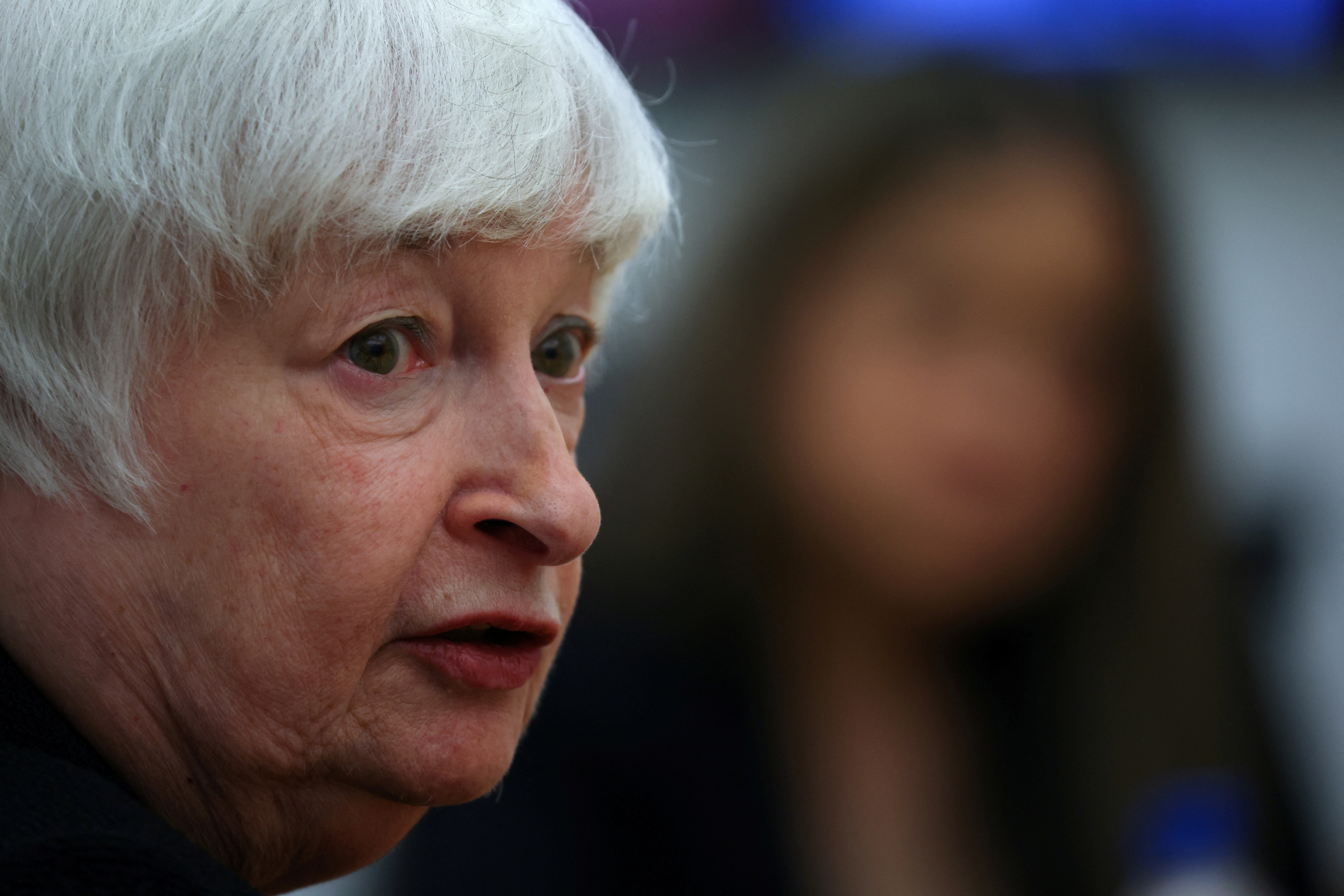 U.S. Treasury Secretary Janet Yellen speaks during an interview in New York City, U.S., September 18, 2023. 