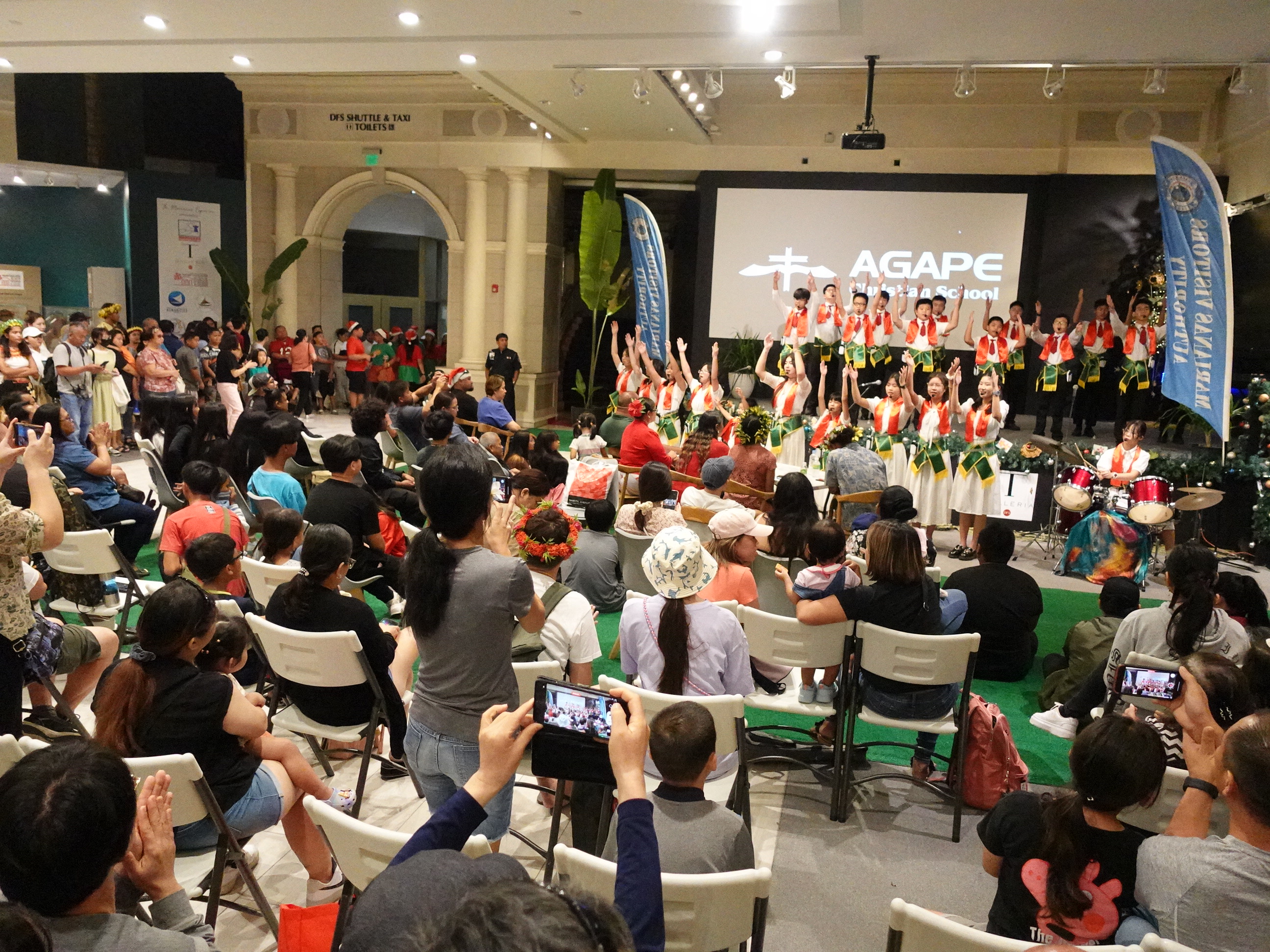The 19th Annual Christmas in the Marianas gathers a crowd on Dec. 9, 2023, at T Galleria in Garapan, Saipan. 