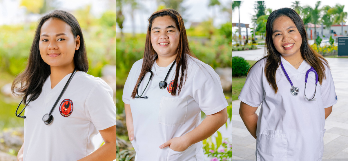 From left, Quina Viana, Alyanna Garon and Redz Nissi Rivera.